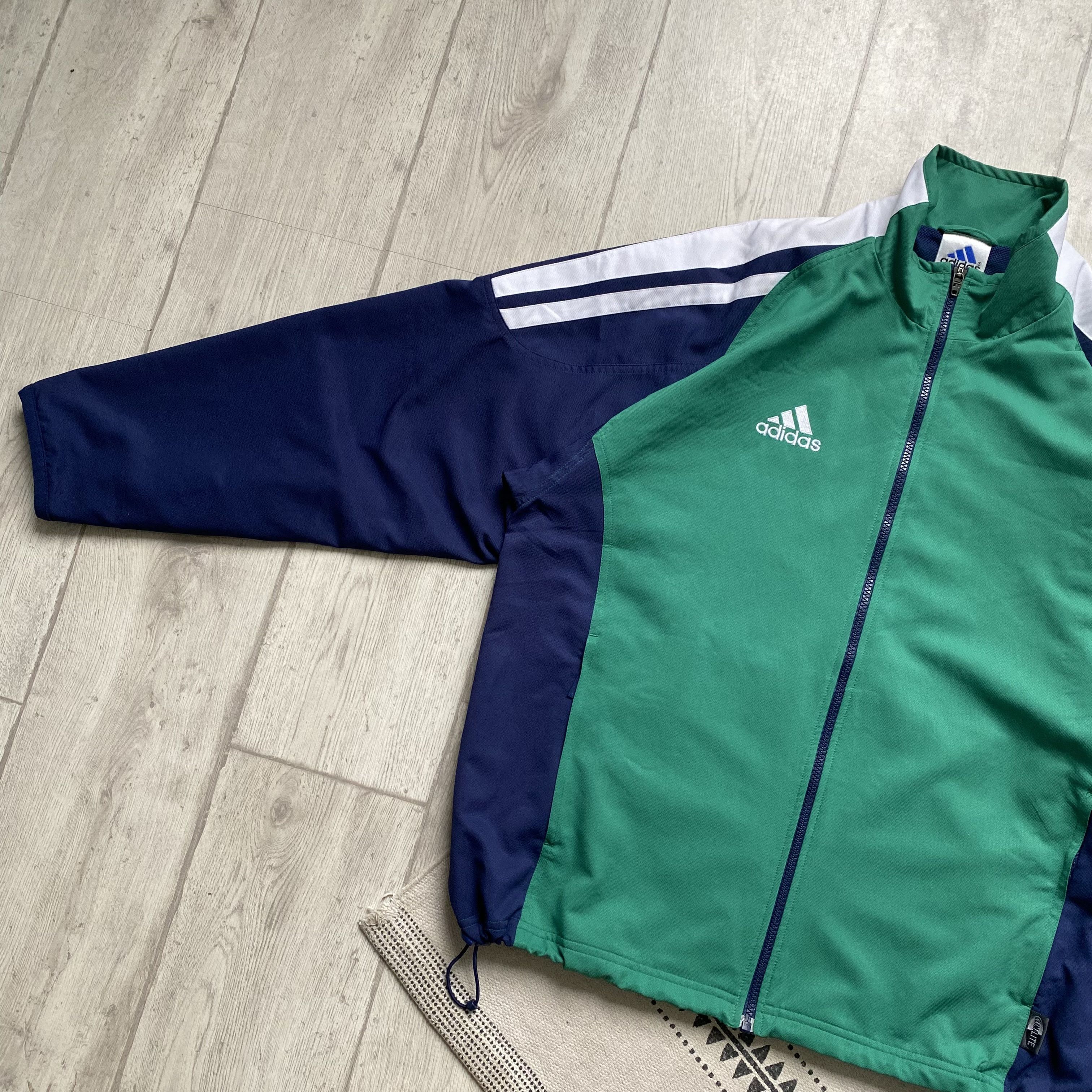 Adidas Vintage 90s Adidas Nylon track jacket Windbreaker Boxy fit Size US L / EU 52-54 / 3 - 4 Thumbnail