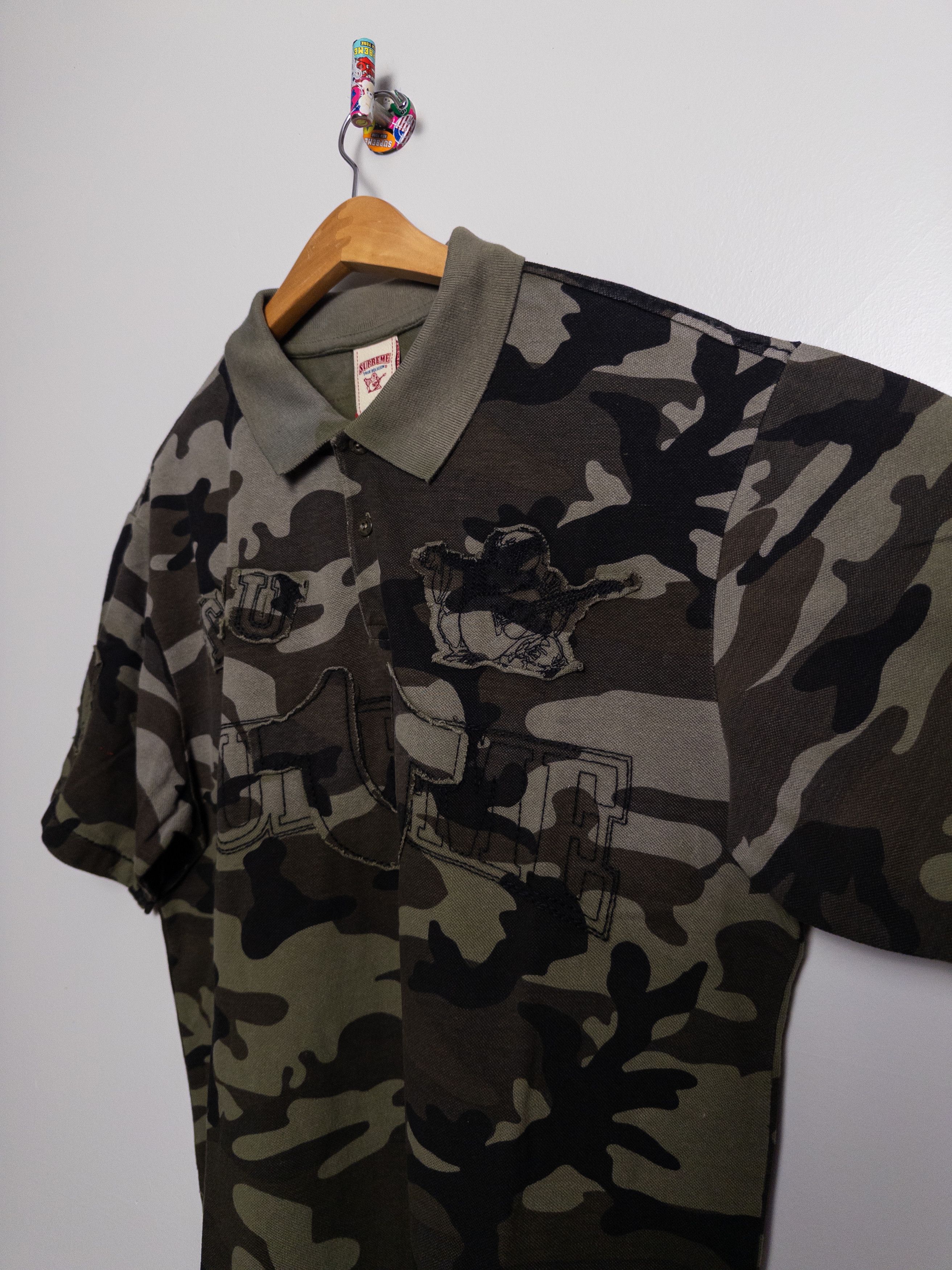 Supreme × True Religion APPLIQUE POLO OLIVE CAMO Size US M / EU 48-50 / 2 - 3 Thumbnail