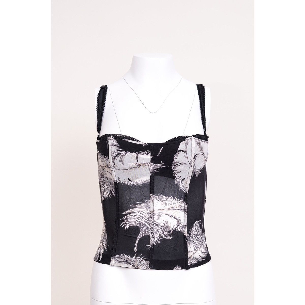 Dolce & Gabbana Dolce & Gabbana 1997 Feather Corset Top Size S / US 4 / IT 40 - 2 Thumbnail