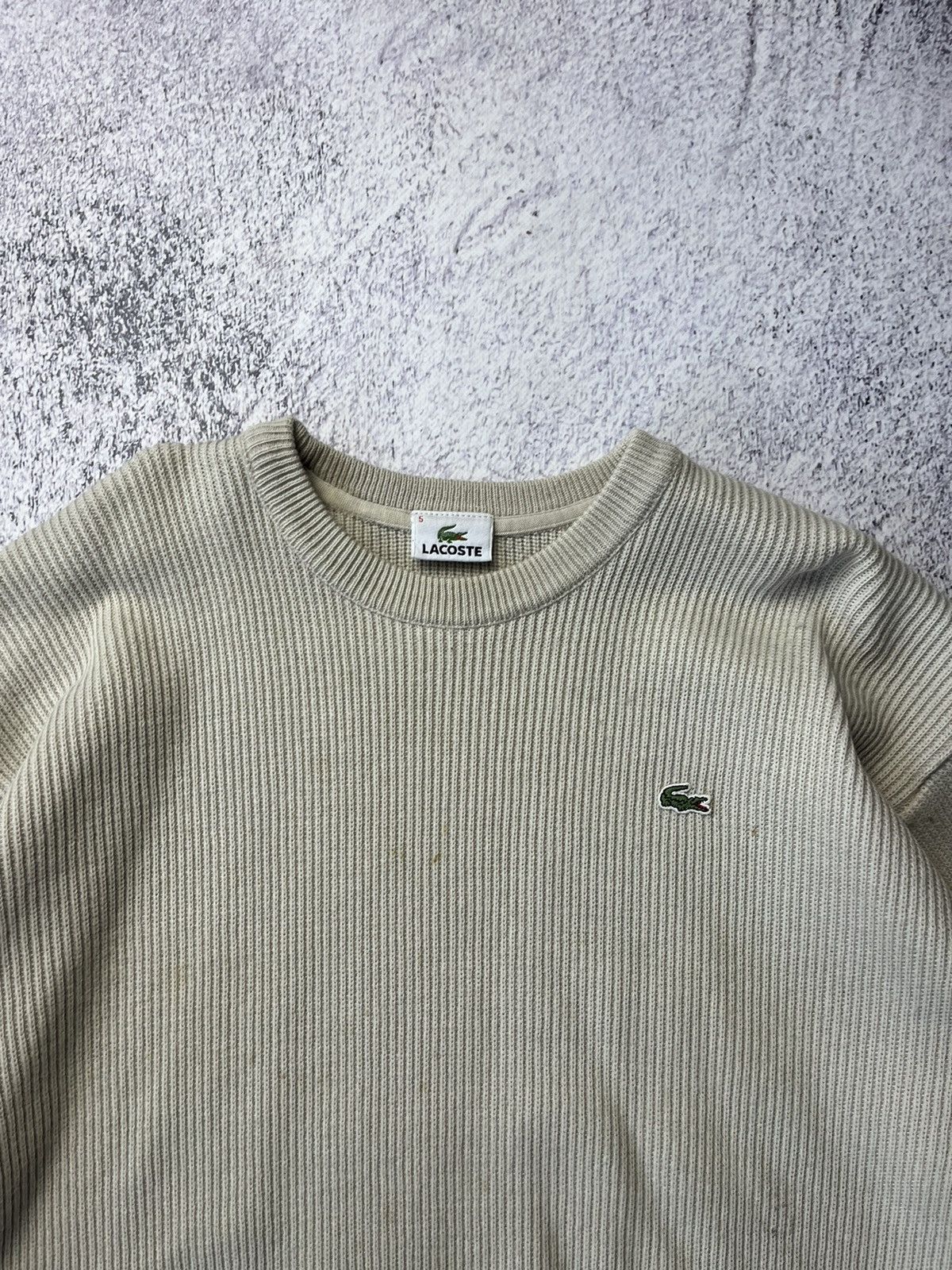 Lacoste Rare Vintage Lacoste Distressed Wool Knitted Sweater Y2K Size US M / EU 48-50 / 2 - 6 Thumbnail