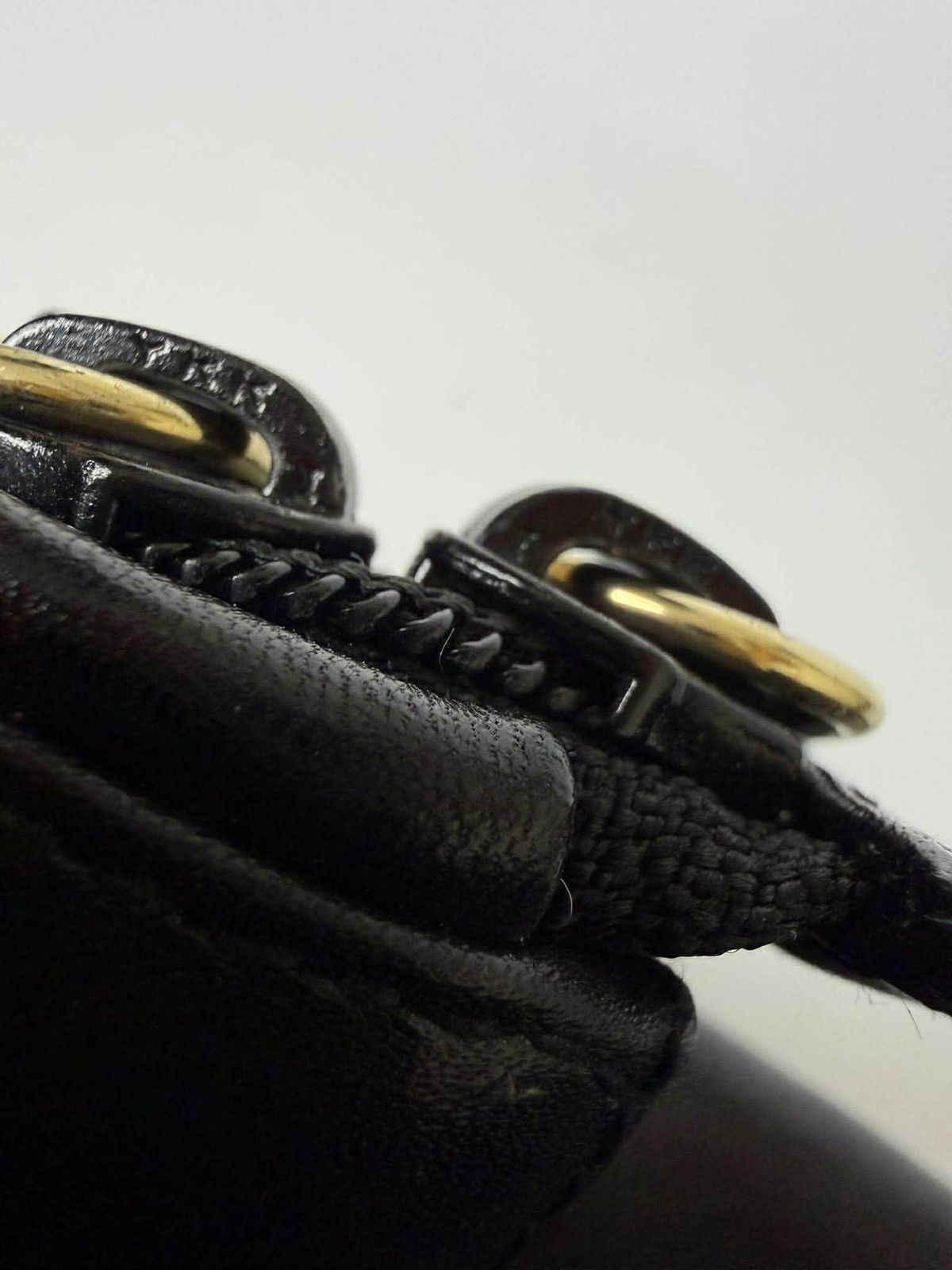 Prada Vintage Prada Black Handbag Gold Hardware Size ONE SIZE - 10 Thumbnail