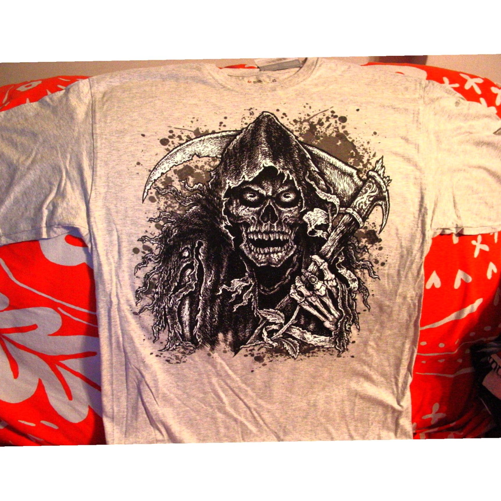Vintage GRIM REAPER GRAPHIC TEE Mens Gray Large Size US L / EU 52-54 / 3 - 1 Preview