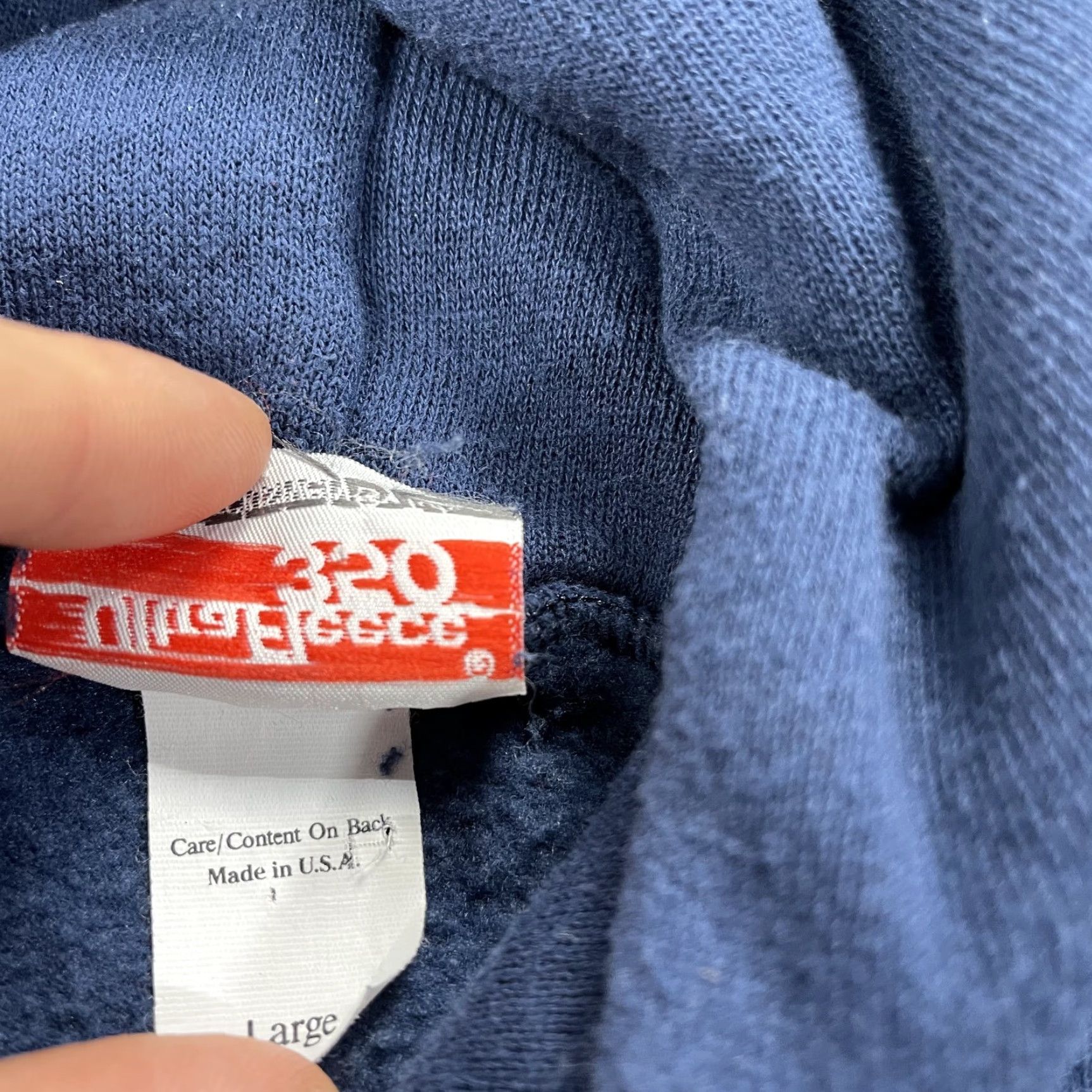Tultex VINTAGE Tultex Hoodie Mens Large Blue Blank Ultra Fleece 350 Sweatshirt 90s Size US L / EU 52-54 / 3 - 5 Thumbnail
