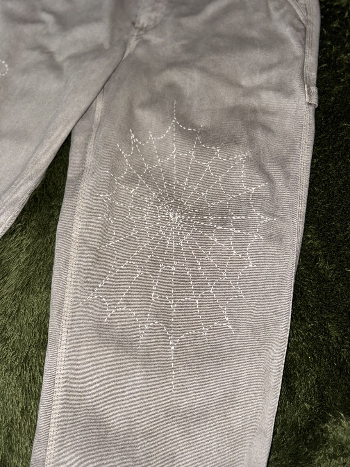 Nike [L] Nike Life Sashiko Custom Spider Web Carpenter Pants Size US 32 / EU 48 - 4 Thumbnail
