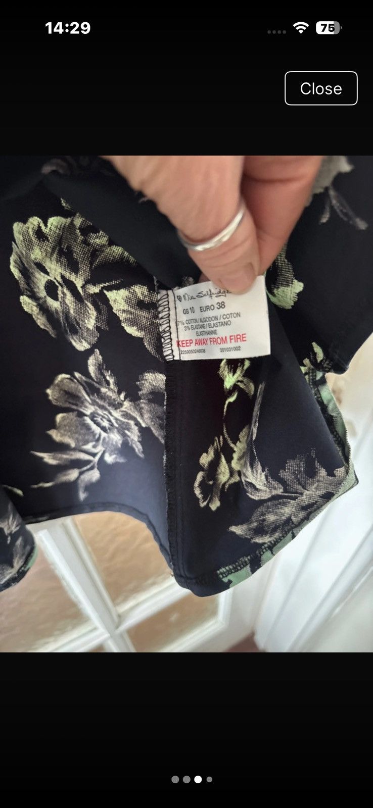 Other Miss Selfridge Navy & Mint Floral Strapless Dress - Size 10 Size M / US 6-8 / IT 42-44 - 3 Thumbnail