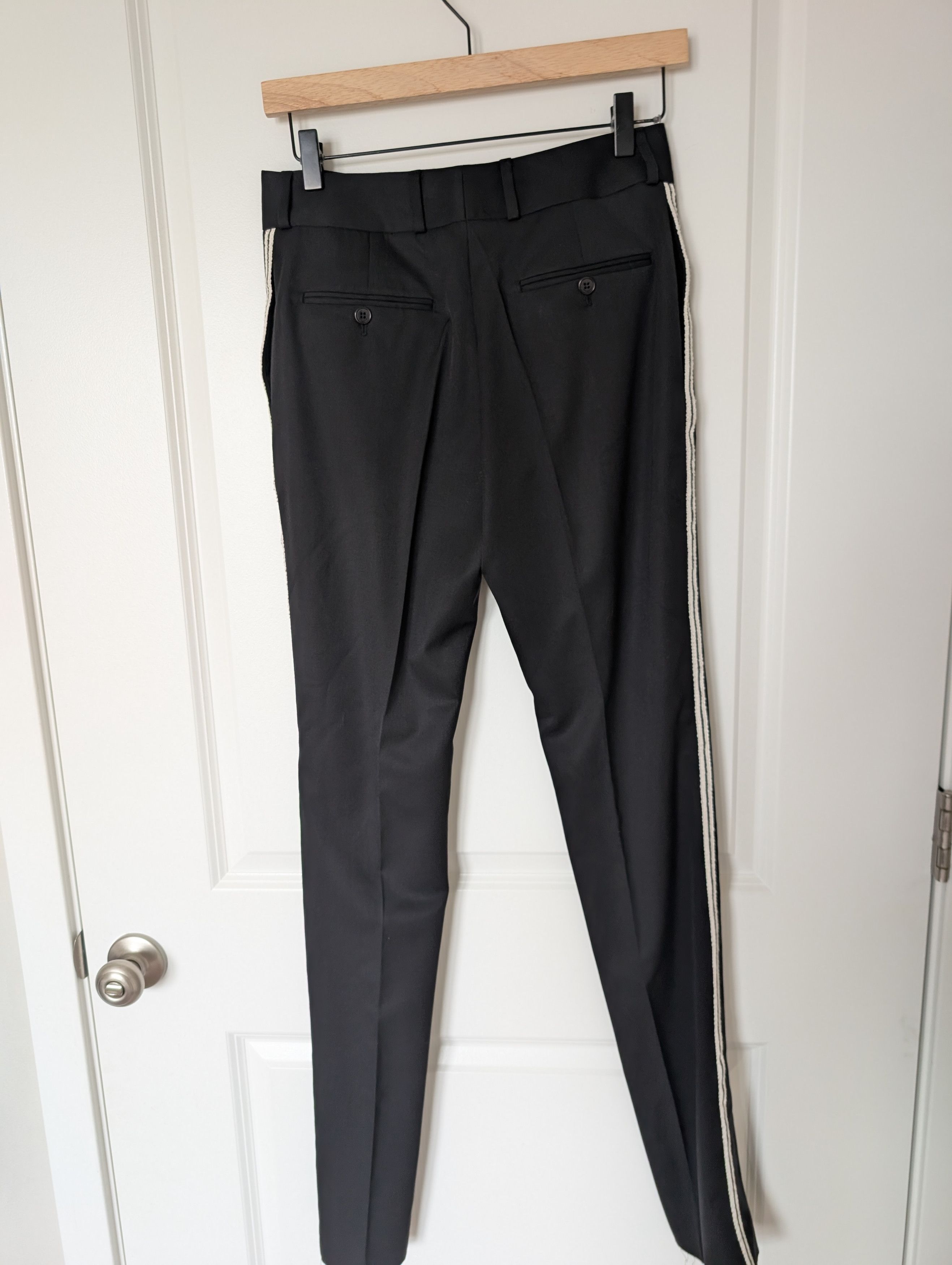 Saint Laurent Paris NWT Saint Laurent Paris Wool Tuxedo Trousers with Stripe Size 25" / US 0 / IT 36 - 12 Thumbnail