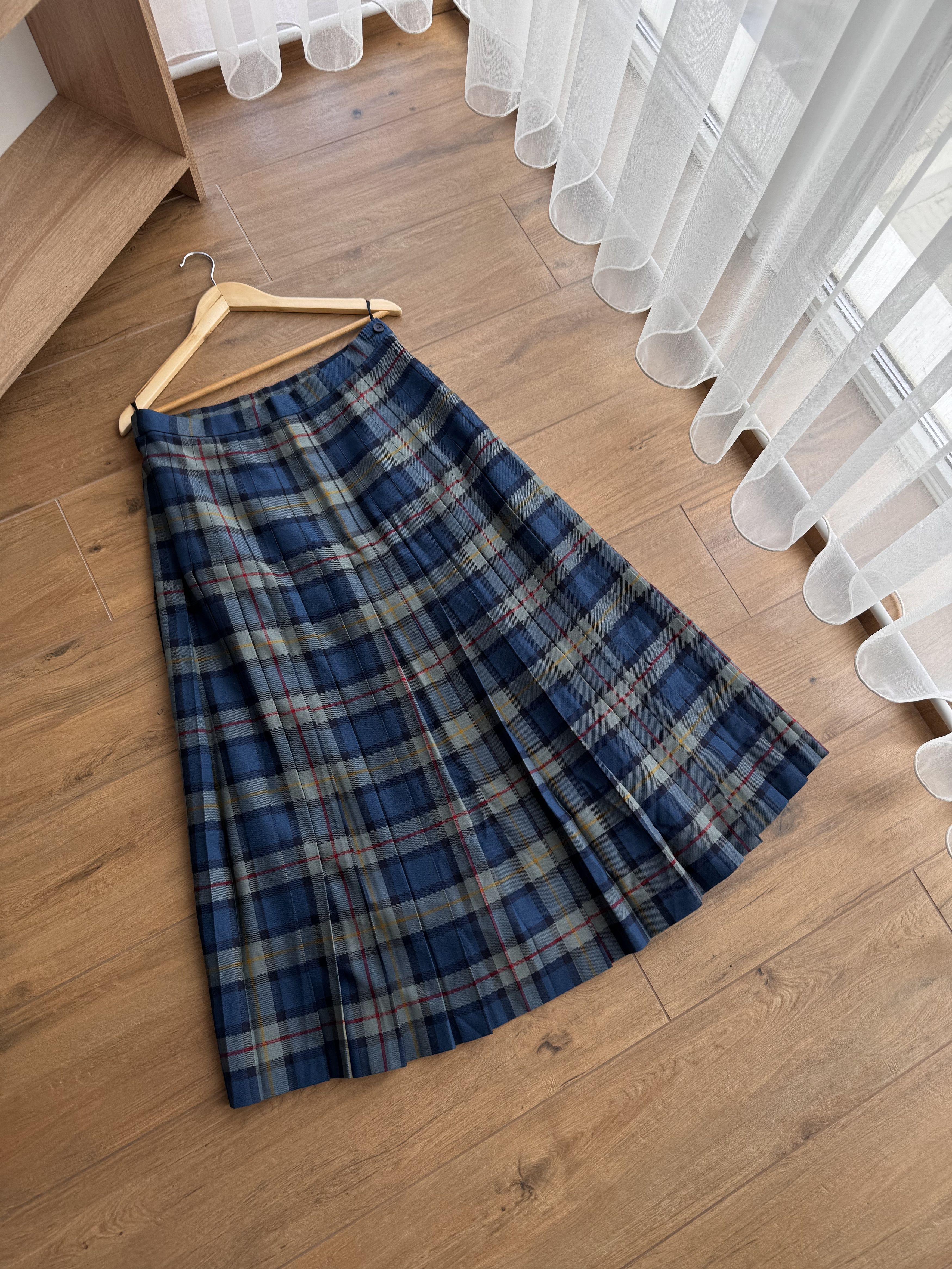 Pringle Of Scotland × Vintage Vintage Johnstons of Elgin Tartan Long Kilt Wool Skirt Size 34" / US 12 / IT 48 - 7 Thumbnail