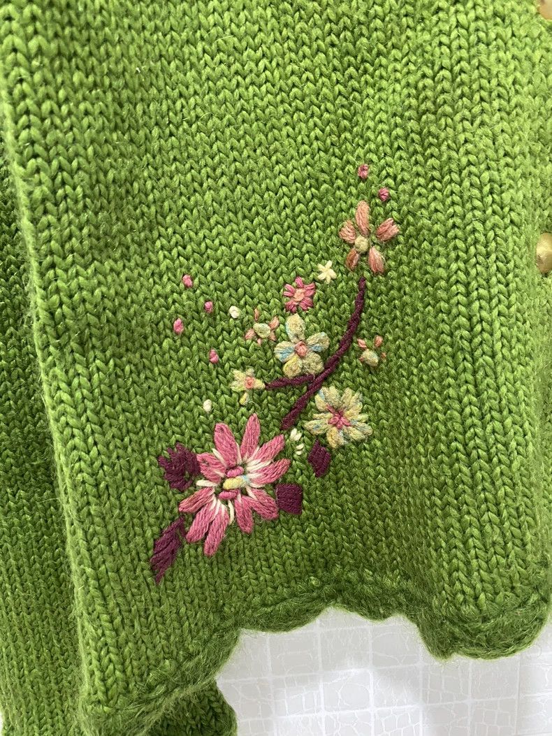 Comme des Garcons Comme Des Garcons Knitted jacket Grass Green Chest Embroid Size M / US 6-8 / IT 42-44 - 4 Thumbnail