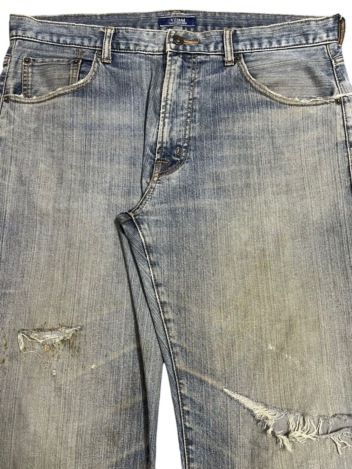 Jun Takahashi Vintage Japanese Brand Blue Wash Distress Loose Jeans Size US 36 / EU 52 - 4 Thumbnail