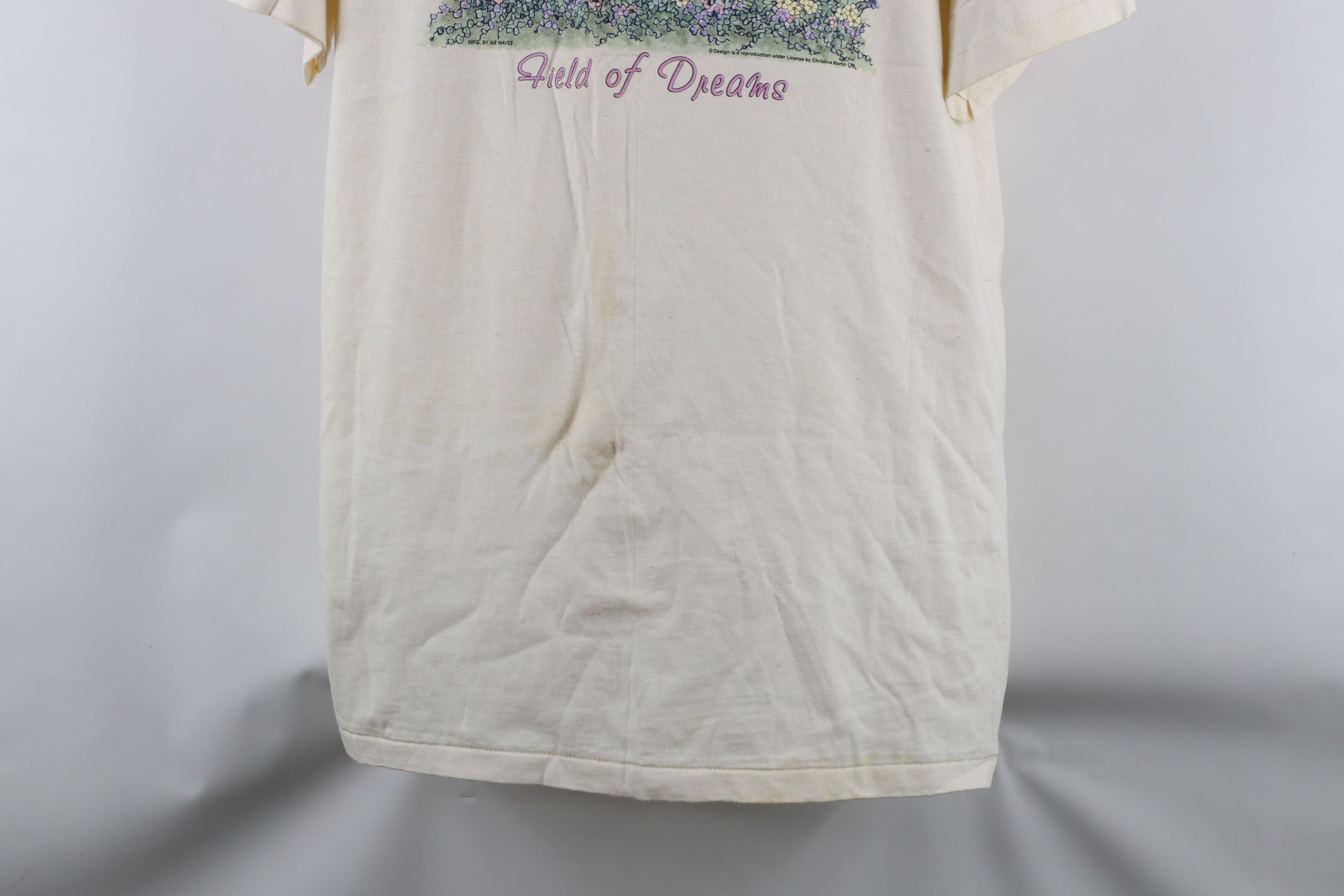 Vintage Vintage 90s Streetwear Field of Dreams Flower T-Shirt Beige Size XL / US 12-14 / IT 48-50 - 3 Thumbnail
