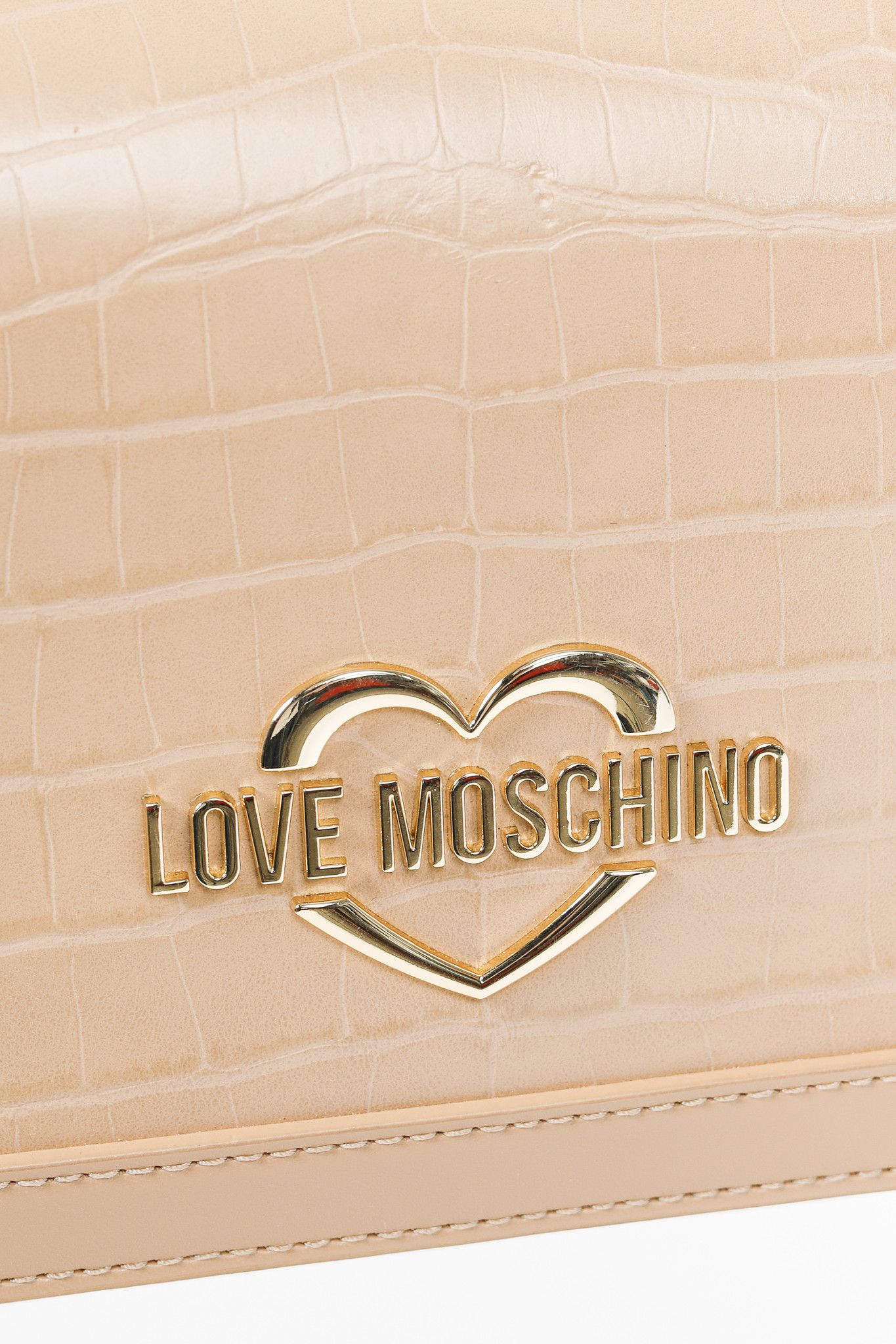 Love Moschino Love Moschino Crocodile-Embossed Vegan Leather Flap Bag Size ONE SIZE - 8 Thumbnail