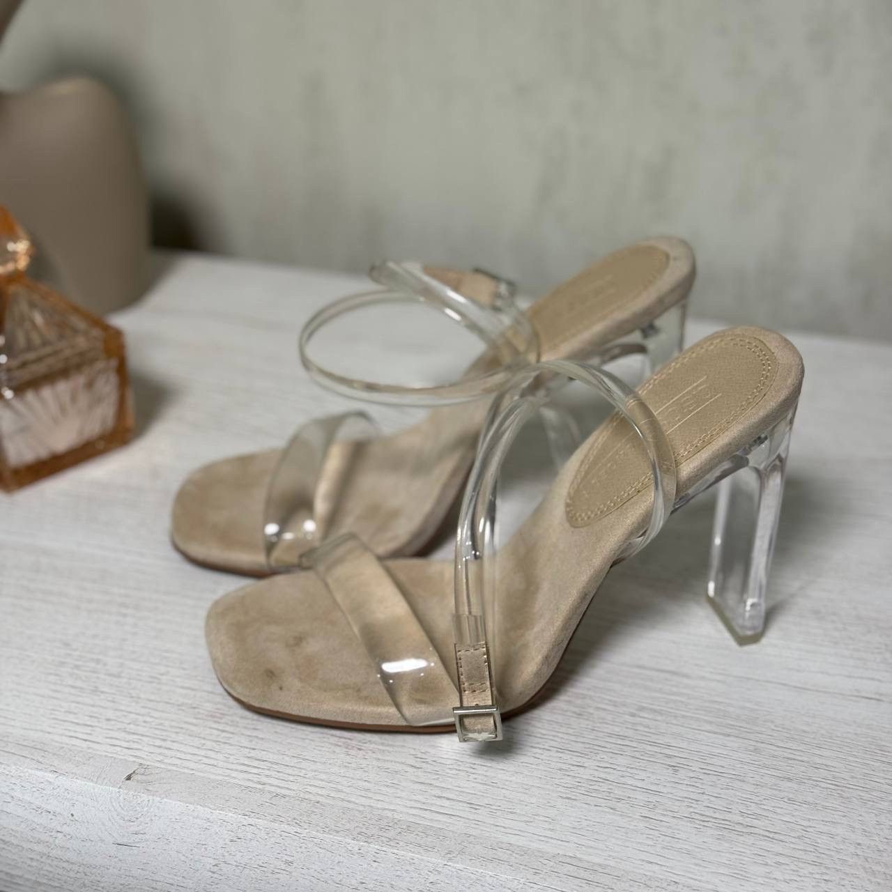 Asos ASOS women's beige heeled shoes, size 37 Size US 7 / IT 37 - 8 Thumbnail
