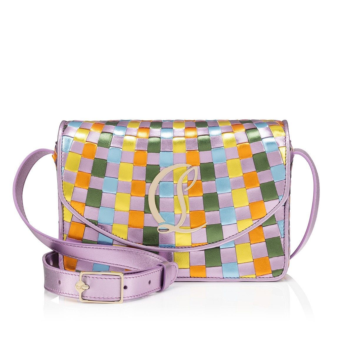 Christian Louboutin oc11z0525 Loubi54 Crossbody Small Kid Lam in Multicolor Size ONE SIZE - 1 Thumbnail