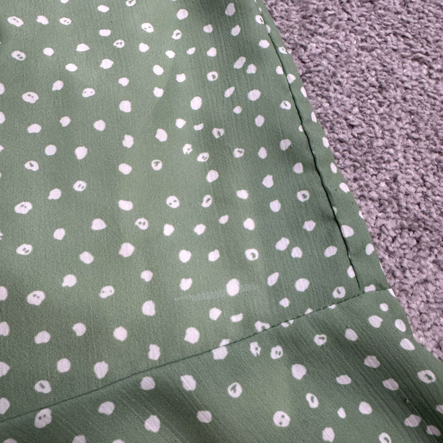 PrettyLittleThing PrettyLittleThing Romper Womens 6 Green White Polka Dot Ruffle Wrapped Back Tie Size 28" / US 6 / IT 42 - 5 Thumbnail