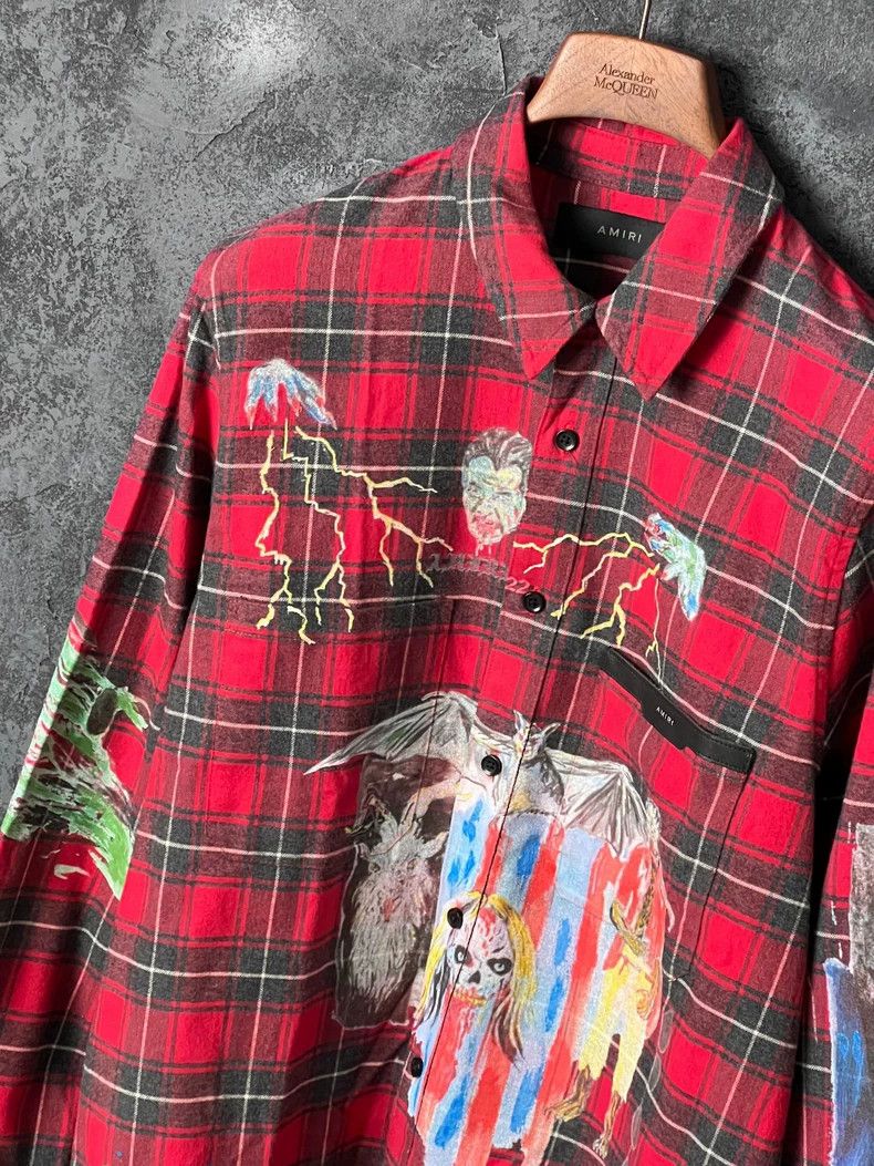 Amiri Amiri Multielement Plaid Cotton Long-sleeve Shirt Size US M / EU 48-50 / 2 - 4 Thumbnail