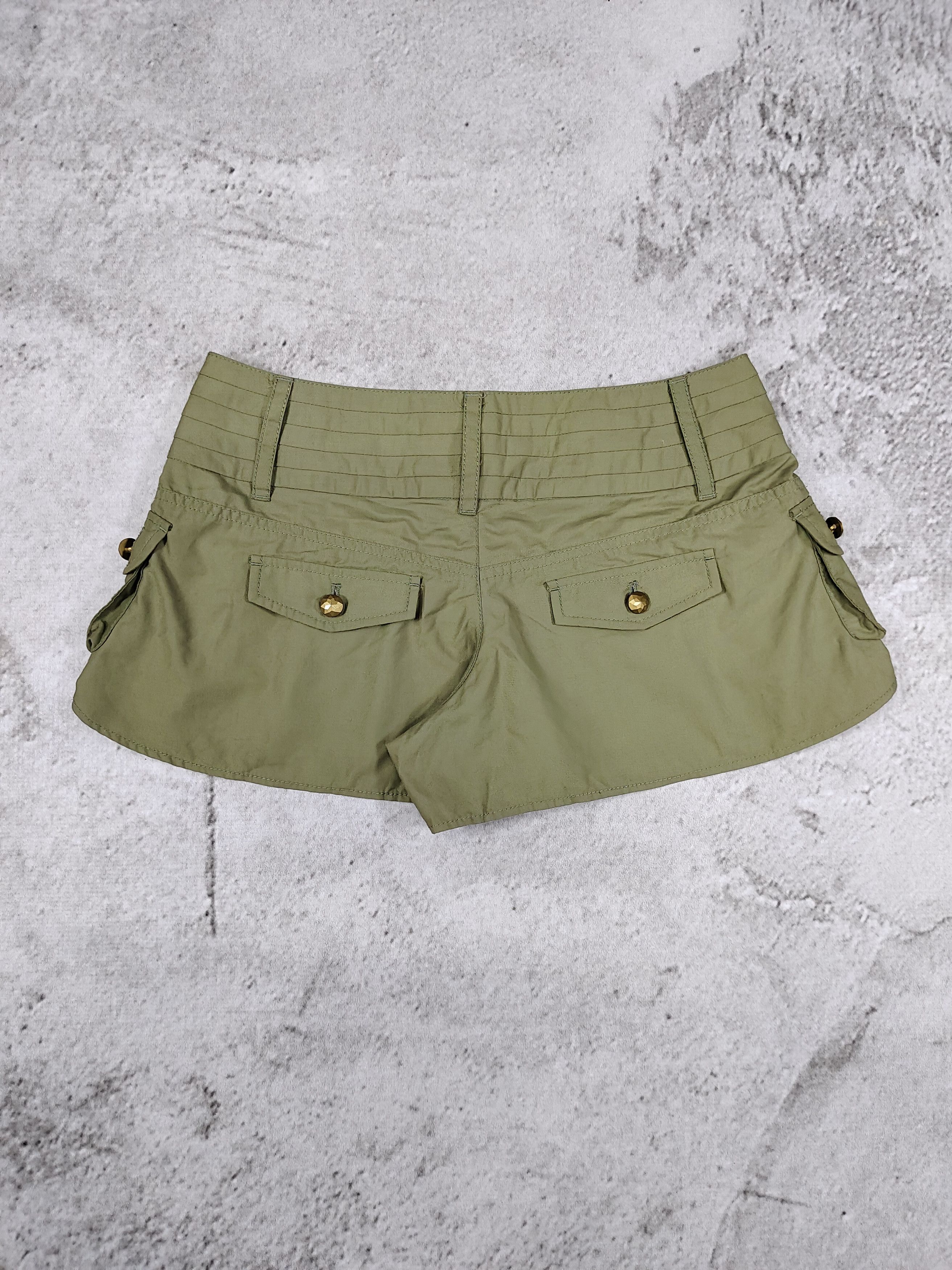 Japanese Brand Spiral Girl🇯🇵 Gal Y2K Casual Military Cargo Mini Shorts Size 29" - 6 Thumbnail