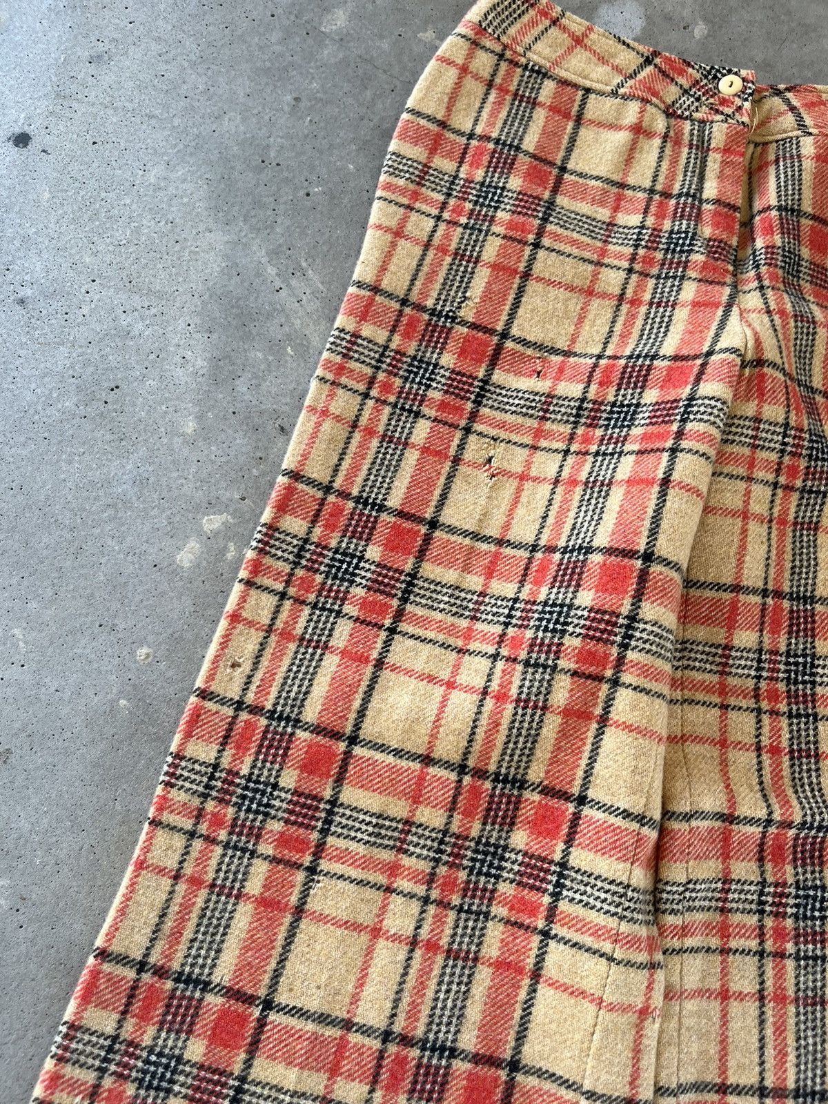 Vintage 1970’s Wool Plaid Flared Dress Pants Size US 28 / EU 44 - 5 Thumbnail