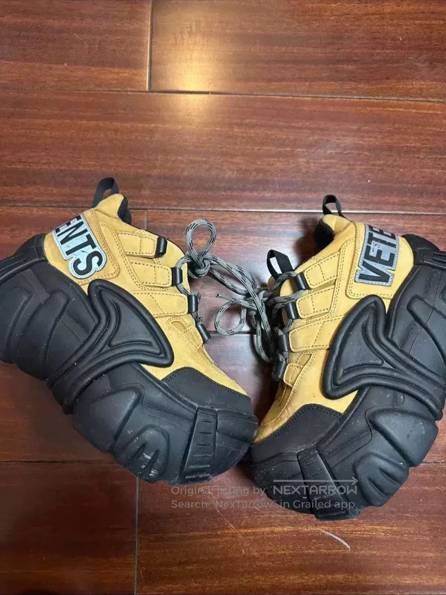 Vetements Vetements x Swear Yellow Suede Tank Shoes. Size US 5 / IT 35 - 3 Thumbnail
