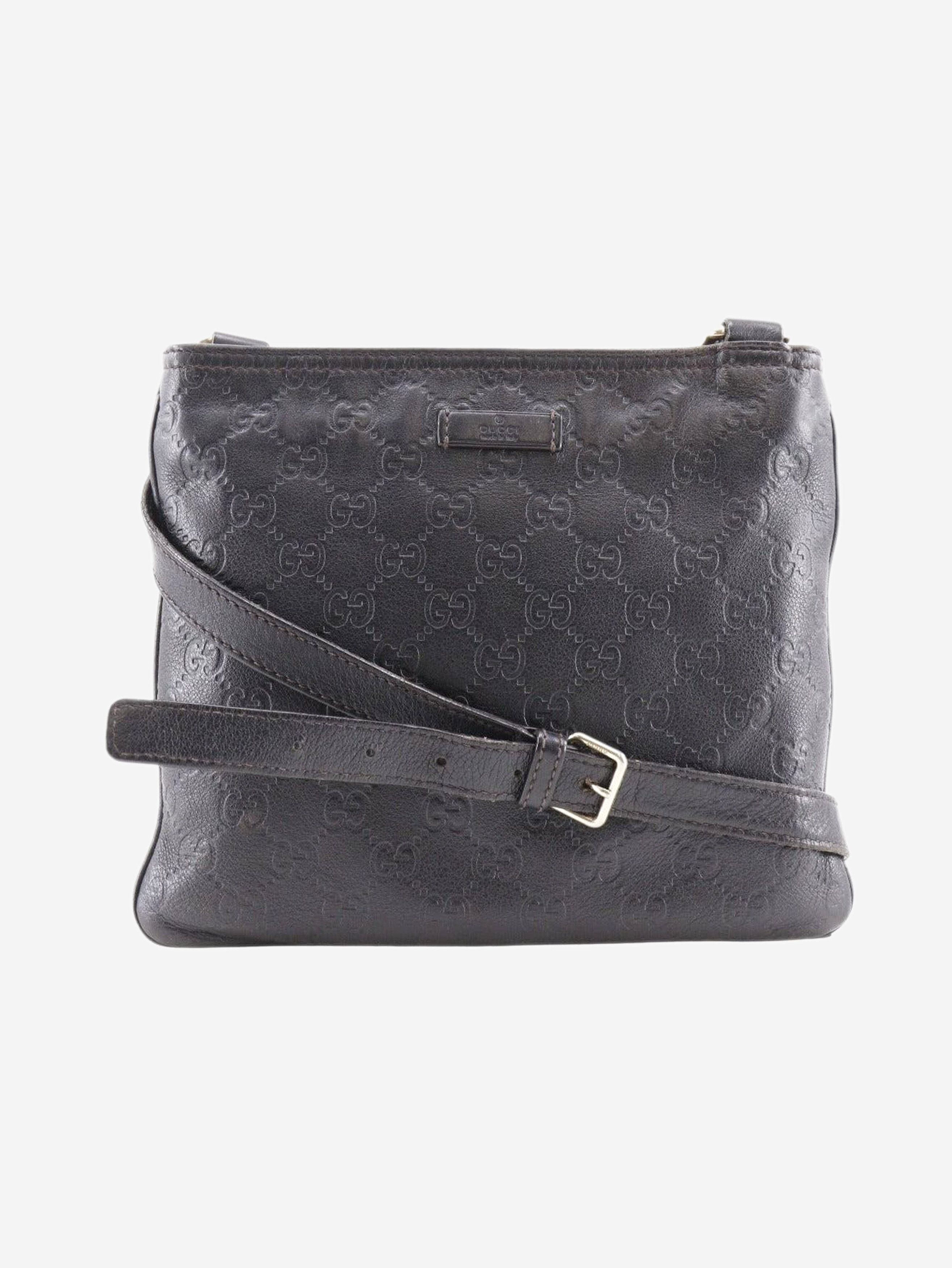 Gucci Black GG leather crossbody bag Size ONE SIZE - 1 Thumbnail