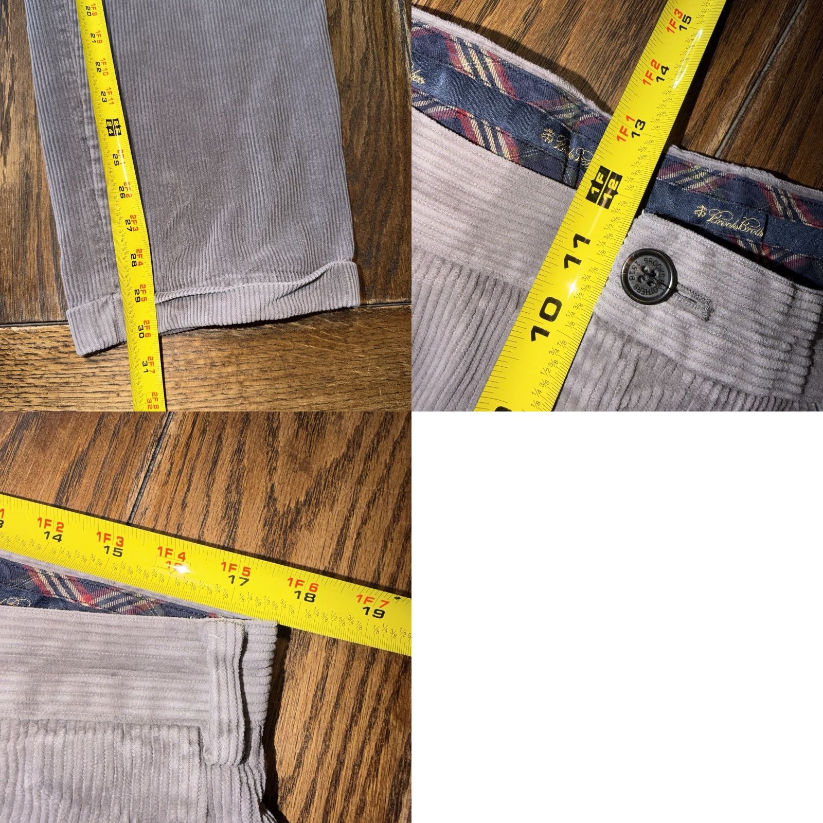 Brooks Brothers Brooks Brothers Elliot Pants Mens 36x32 Corduroy Gray Pleated Classic Fit Dress Pants Men Size US 36 / EU 52 - 9 Thumbnail