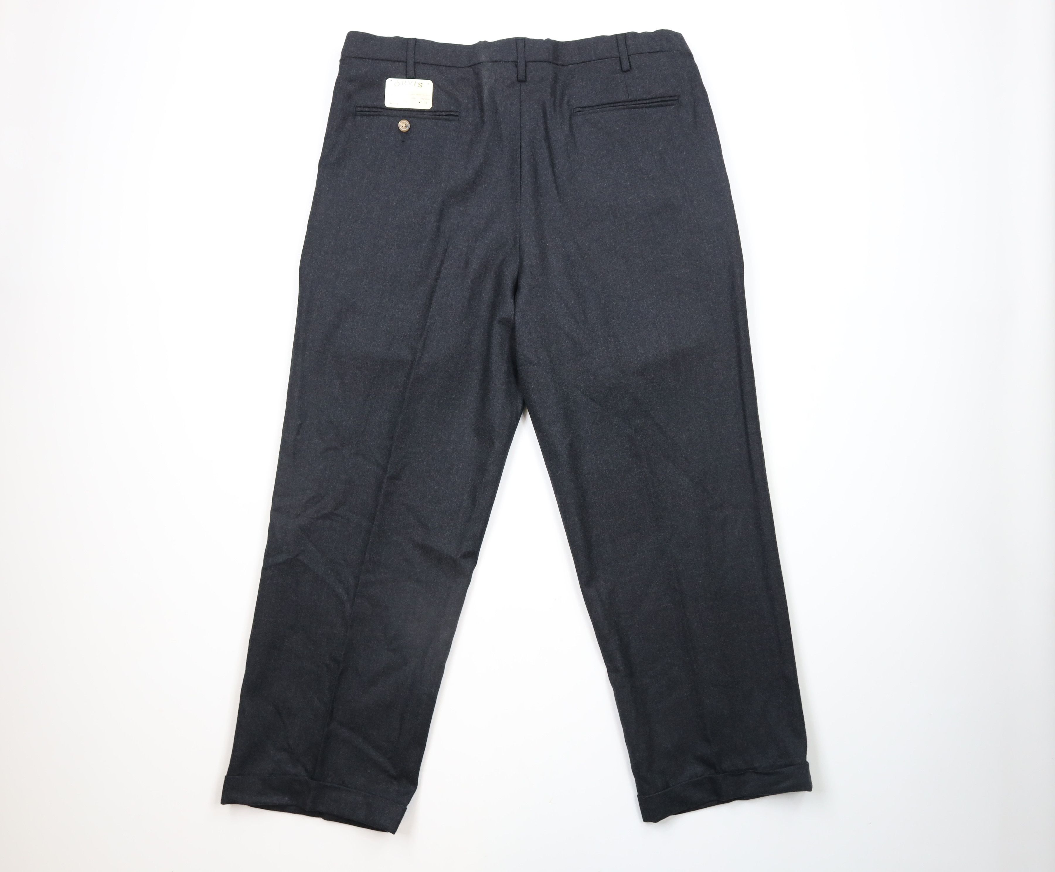 Orvis × Vintage Deadstock Vintage Orvis Wool Wide Leg Pants Charcoal Gray Size US 38 / EU 54 - 8 Thumbnail
