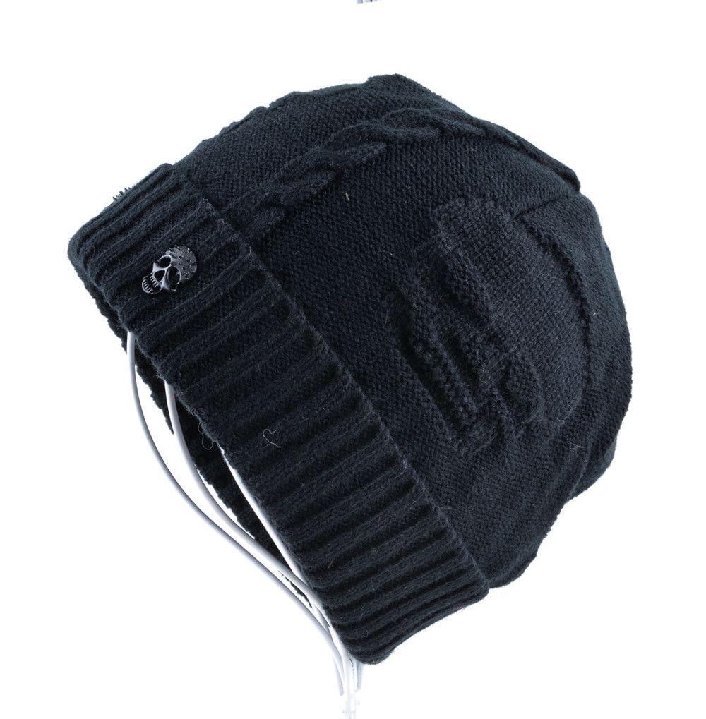 Japanese Brand Black Color Skull Beannie Hat Y2K Fall Size ONE SIZE - 1 Thumbnail