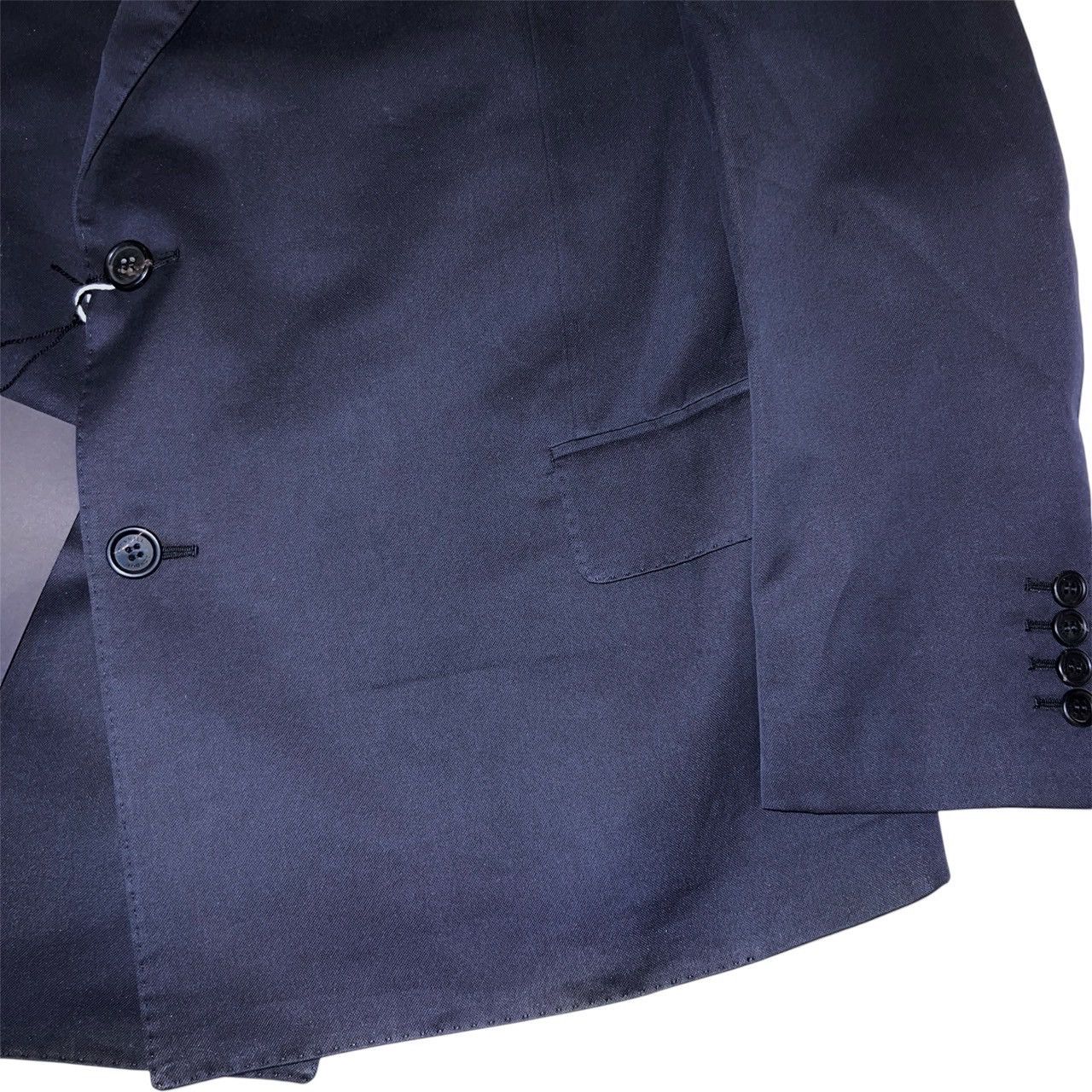 Alfred Dunhill $2500 DUNHIL Silk Cotton Half-double Jacket Dark blue 46 Size US M / EU 48-50 / 2 - 3 Thumbnail