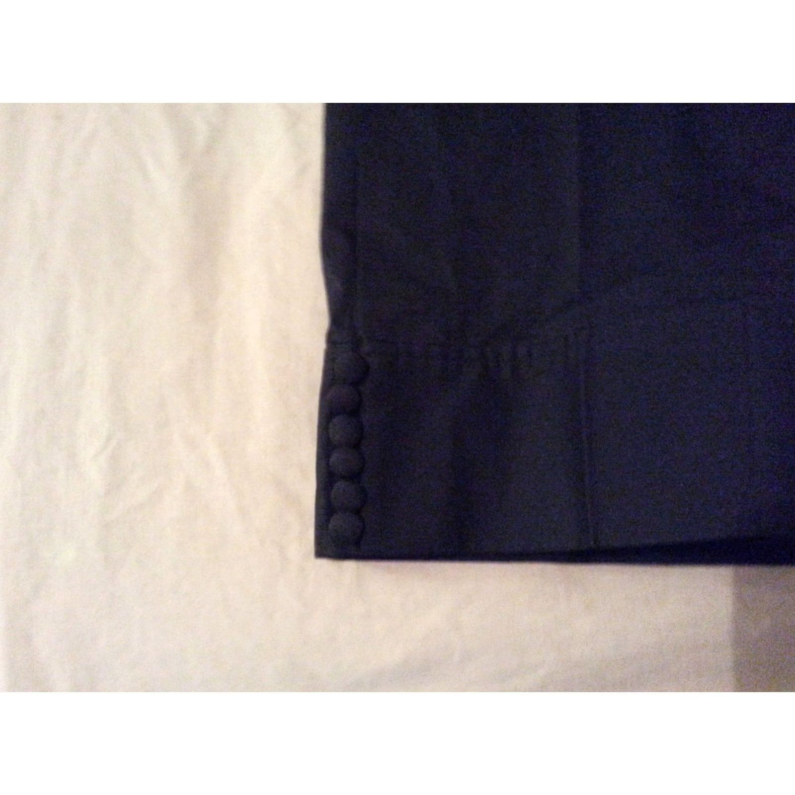 Ann Taylor Womens Ann Taylor Capri Pants 4 Black Cotton Slack Cropped 30x20 Capris Womens Size 27" / US 4 / IT 40 - 4 Thumbnail
