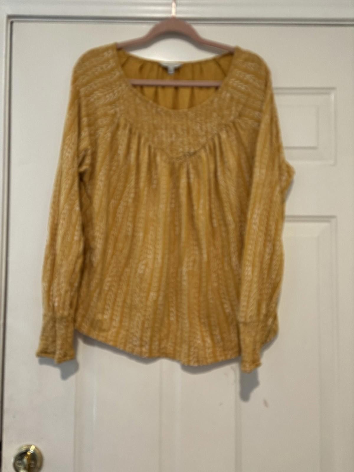 Lucky Brand Womens sz XL gold/yellow long sleeve Lucky Brand top #333 Size XL / US 12-14 / IT 48-50 - 1 Thumbnail