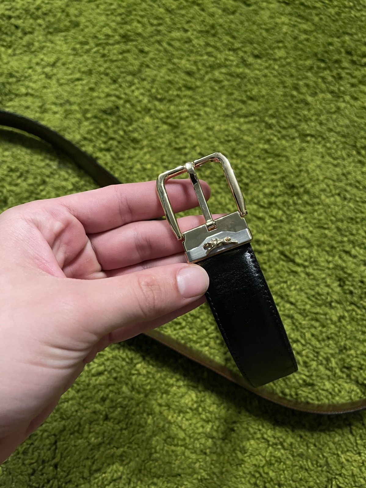 Cowboy Equipment × Genuine Leather × Longchamp Longchamp real leather belt Size 36 - 2 Thumbnail