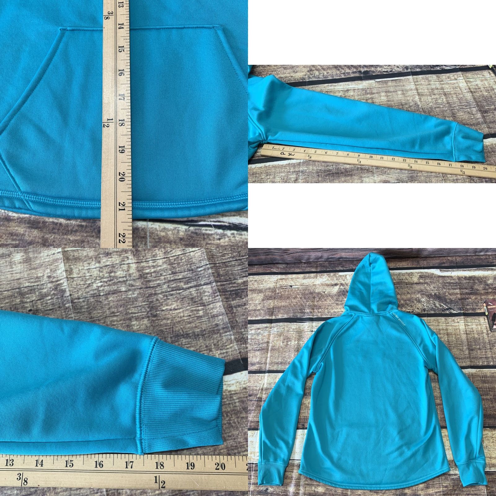 Under Armour Under Armour Storm 1 Cold Gear Hooded Sweatshirt Womens Medium Loose Teal Hoodie Size M / US 6-8 / IT 42-44 - 8 Thumbnail