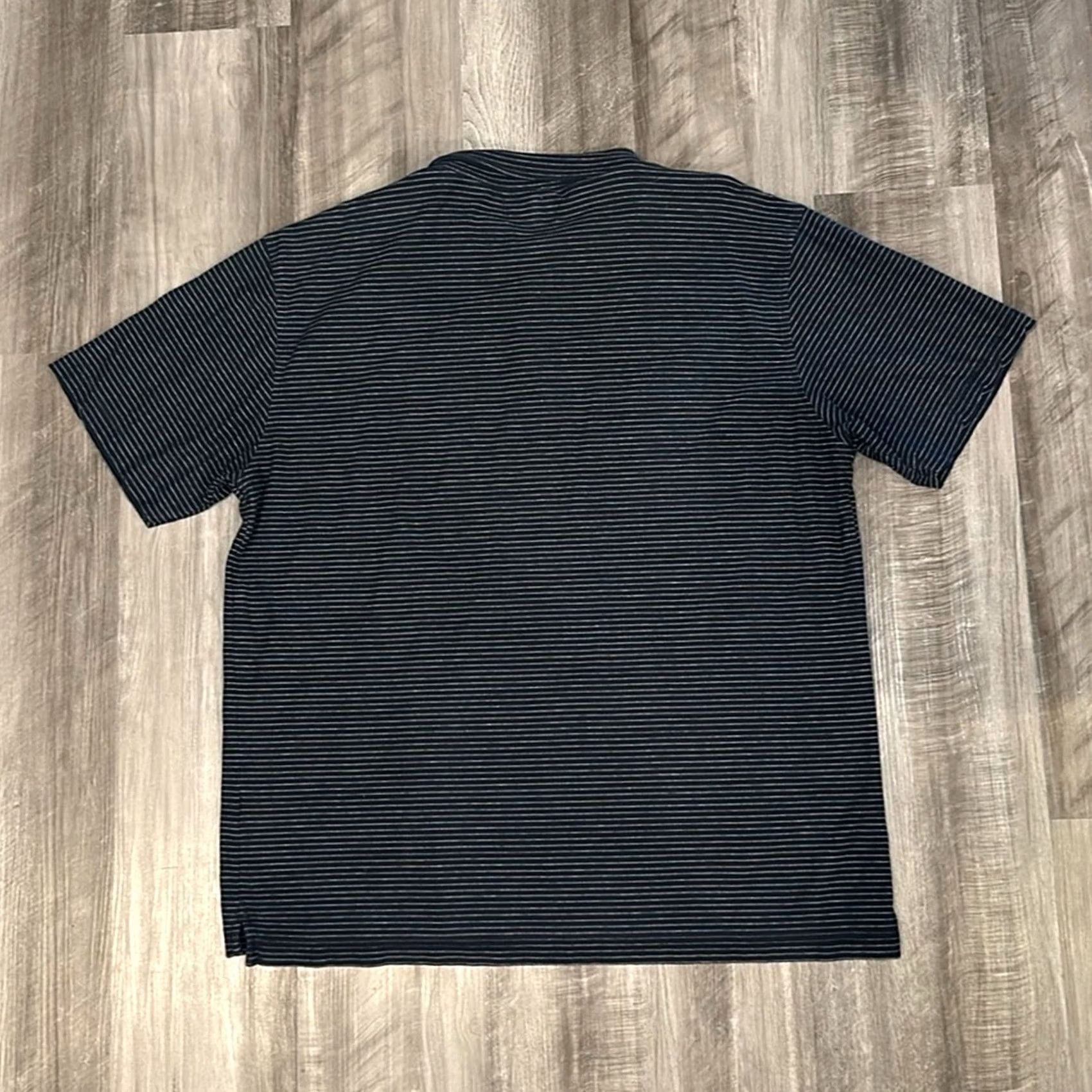 Vintage Linksoul Tempus Fugit Luxury Cotton Striped Golf Polo 2XL Mens Blue Night Navy White Pinstripes Polo Size US XXL / EU 58 / 5 - 3 Thumbnail