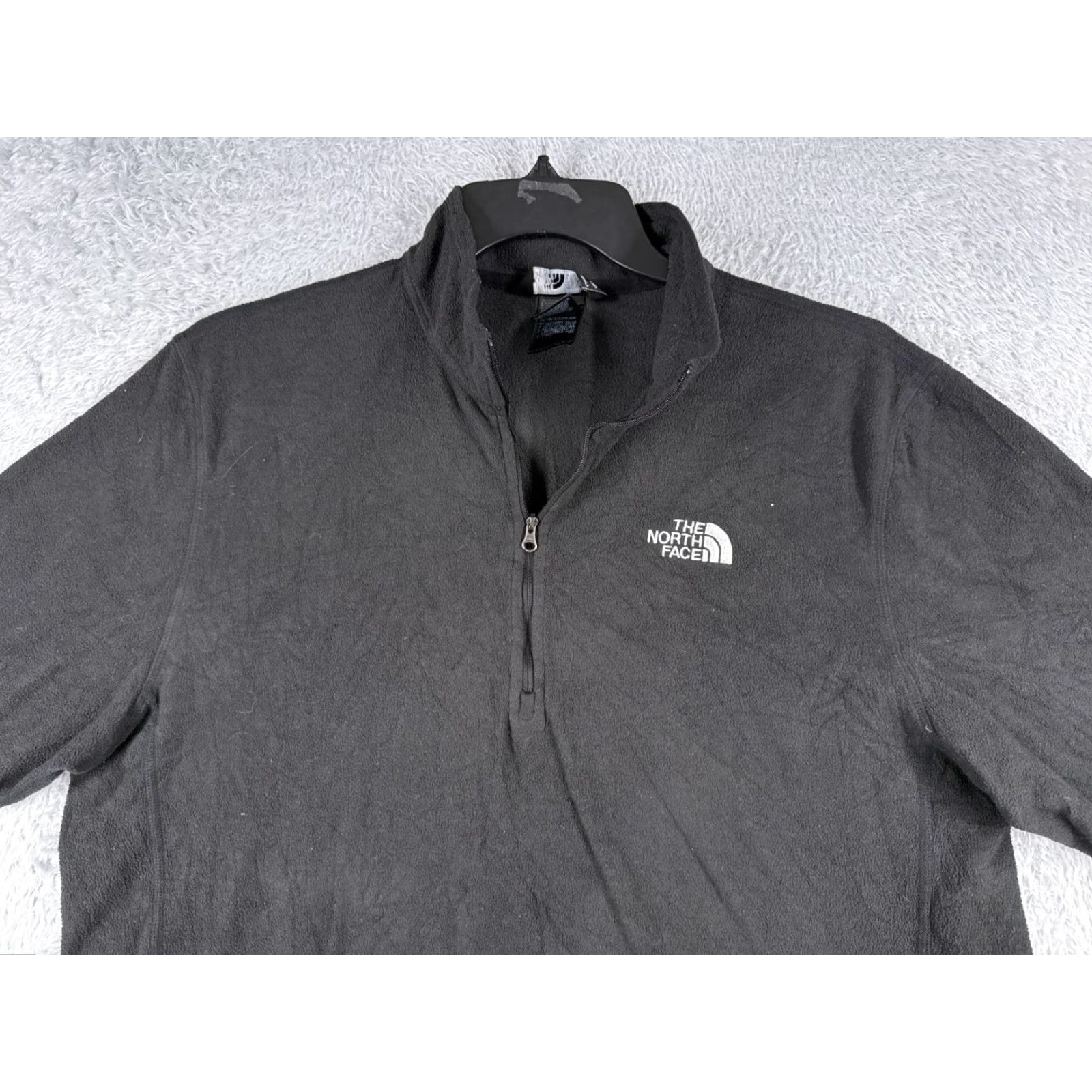 The North Face The North Face Sweater Mens Large Gray 1/4 Zip Polyester Fleece Mock Neck Shirt Size US L / EU 52-54 / 3 - 4 Thumbnail