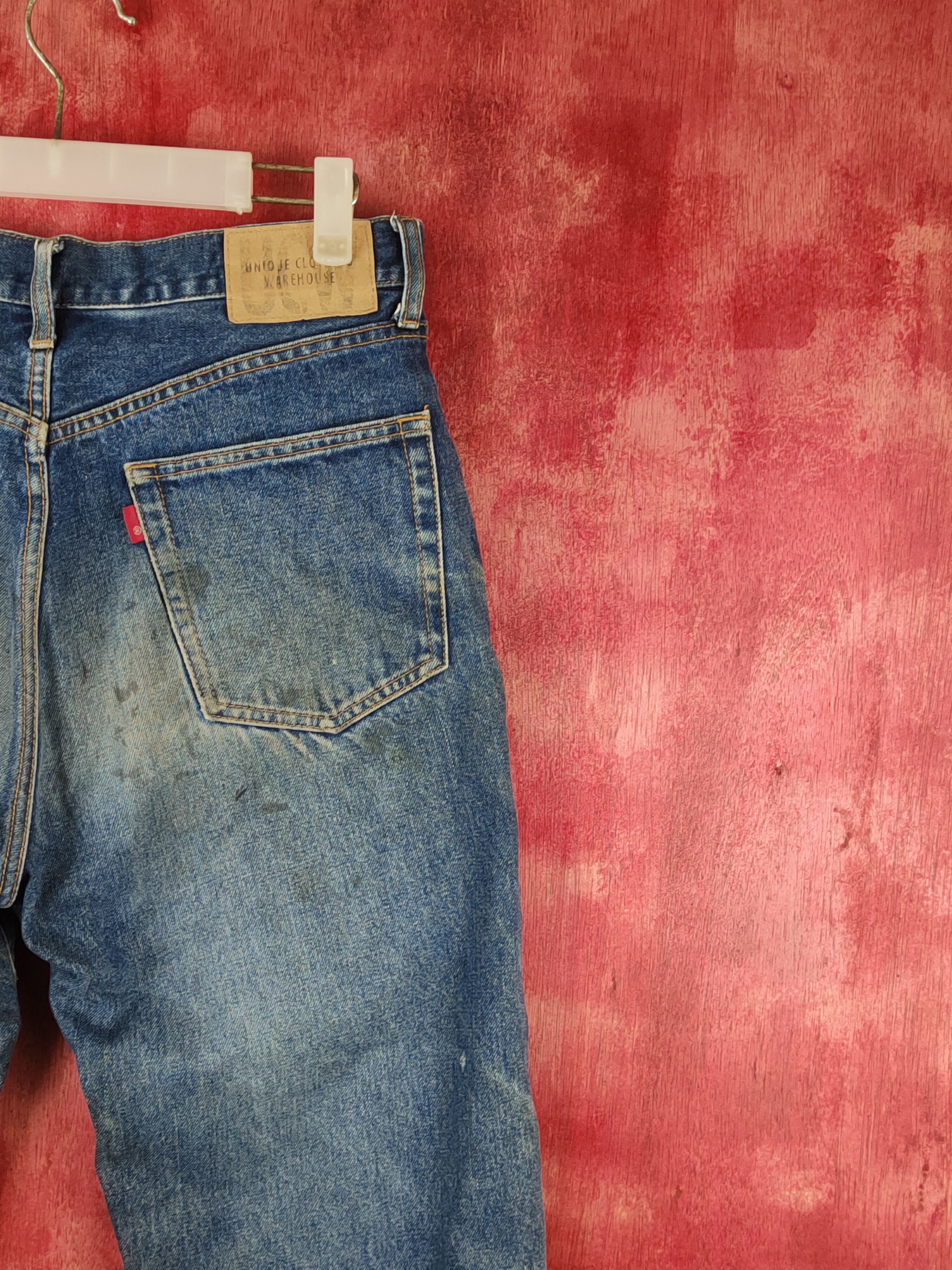 Japanese Brand UCW Dark Blue Faded Distressed Ripped Jeans #S1775 Size US 30 / EU 46 - 12 Thumbnail