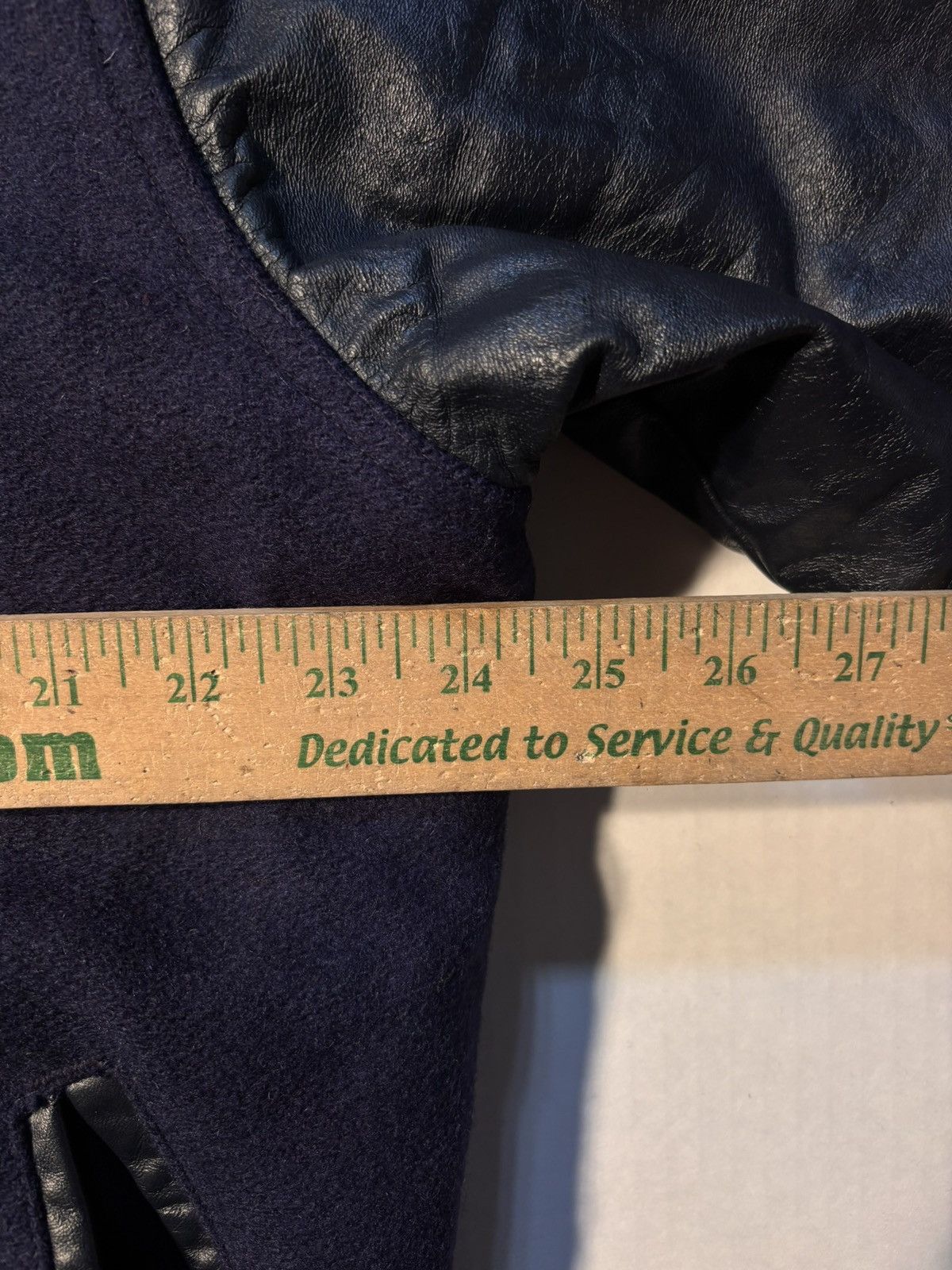 Vintage Grubbin Martell Cognac 90s Wool Leather Varsity Letterman Size US L / EU 52-54 / 3 - 5 Thumbnail
