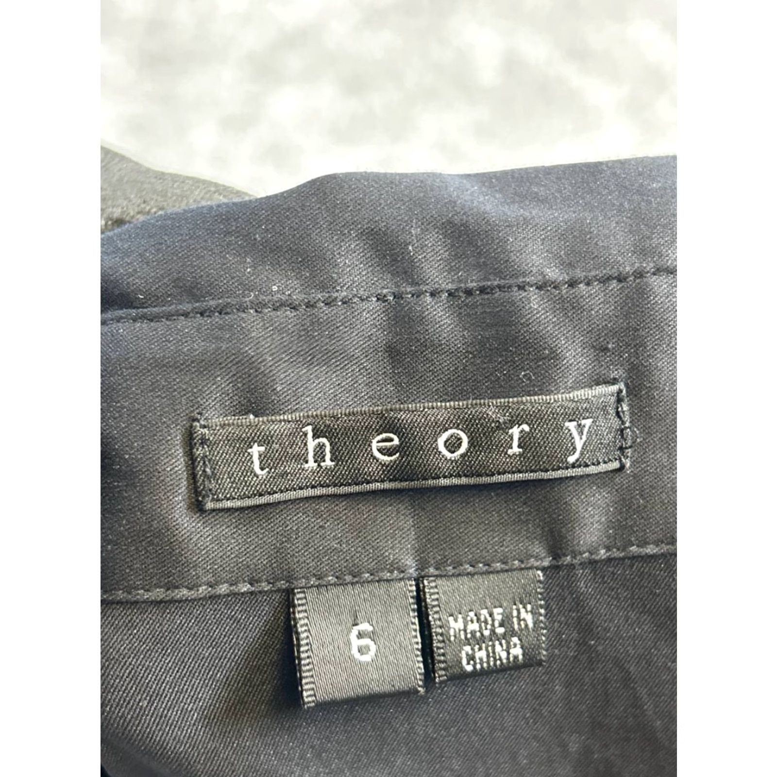 Theory Theory Shirt Dress Womens 6 Black Cotton Blouson Size M / US 6-8 / IT 42-44 - 3 Thumbnail