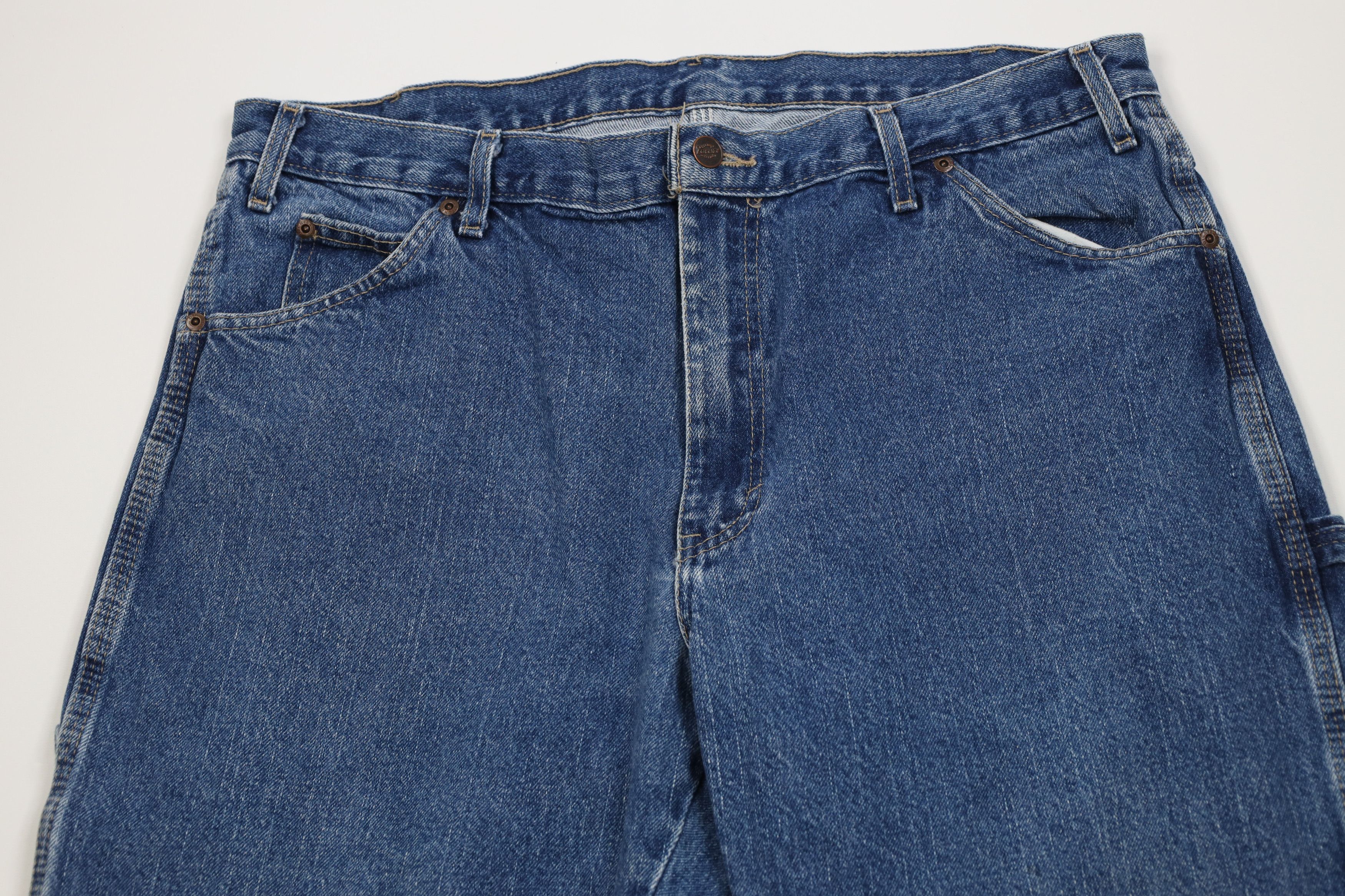 Dickies Vintage Y2K Dickies Wide Leg Dungaree Denim Jeans Blue Size US 38 / EU 54 - 2 Thumbnail