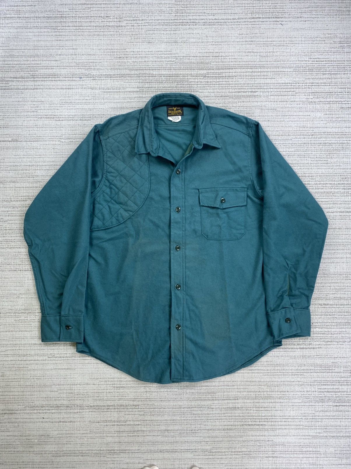 Vintage Vintage 80s Deerskin Melton Shirt Made In Usa Button Ups Size US M / EU 48-50 / 2 - 5 Thumbnail