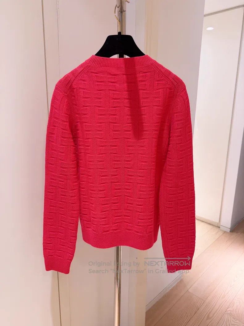 Hermes Hermes Rose Pink H Logo Jacquard Knit Sweater Size XS / US 0-2 / IT 36-38 - 2 Thumbnail