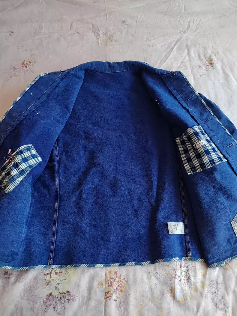 Porter porter Blue Moleskin Work Jacket with Uni Size US M / EU 48-50 / 2 - 2 Thumbnail