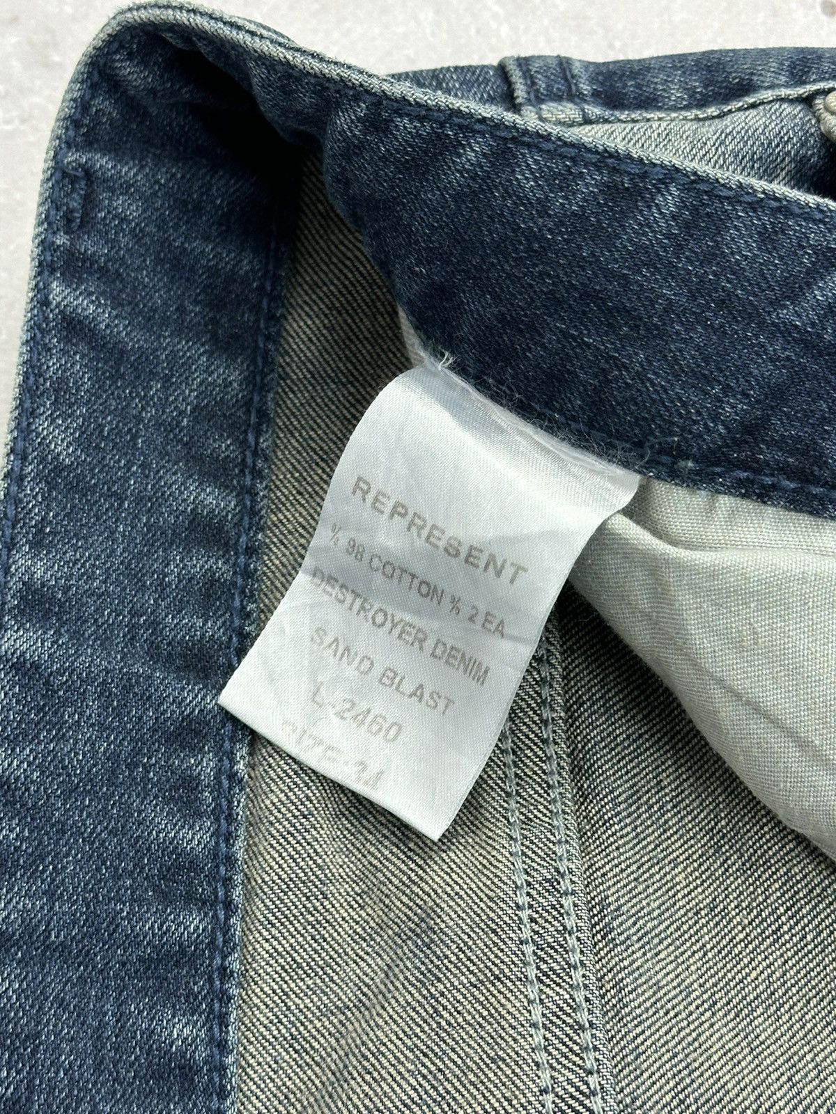 Represent Clo. Represent Destroyer Blue Cotton Sand Blast Men’s Jeans Size US 34 / EU 50 - 6 Thumbnail