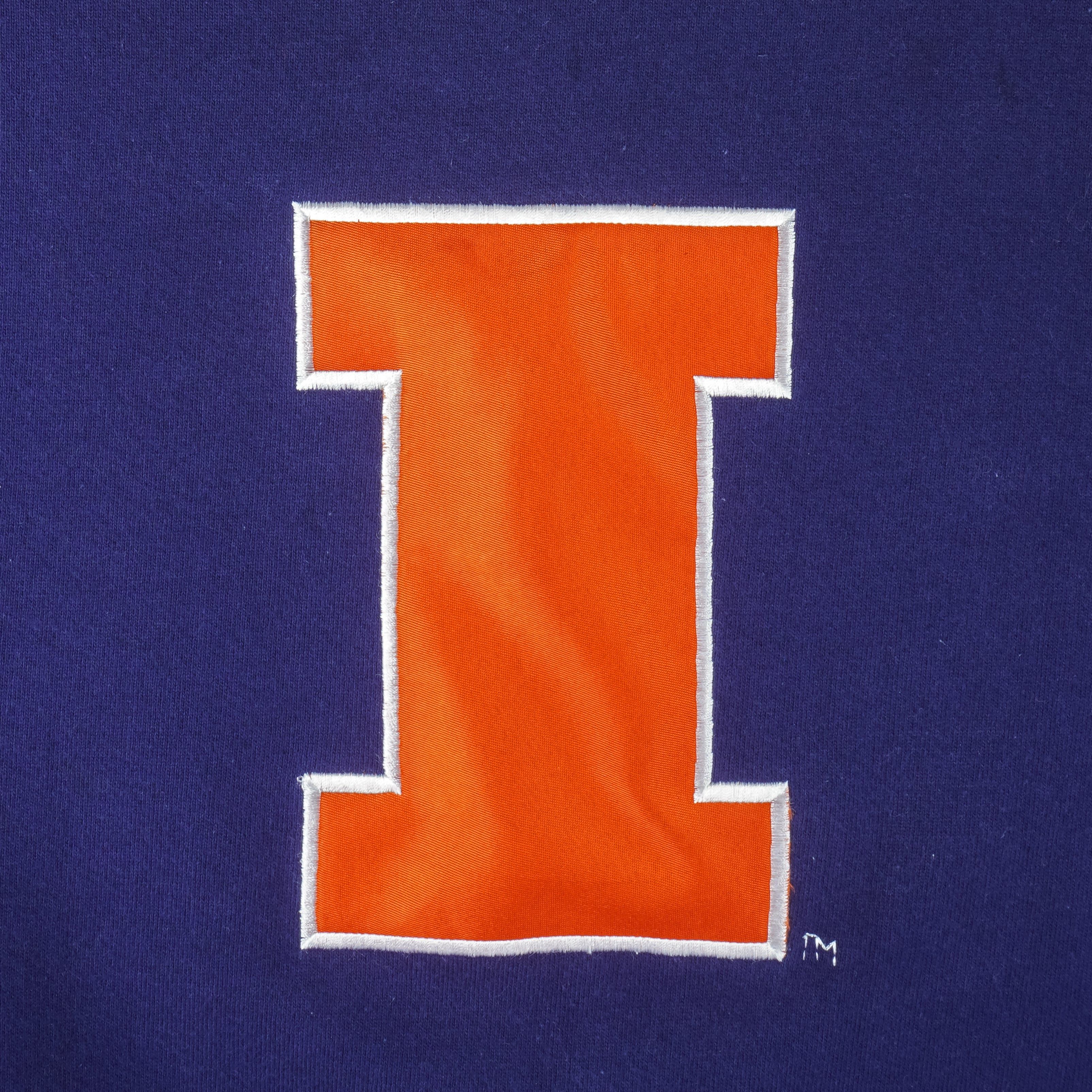 NCAA (Team Edition) - Fighting Illini Embroidered Sweatshirt 90s Size US XXL / EU 58 / 5 - 3 Thumbnail