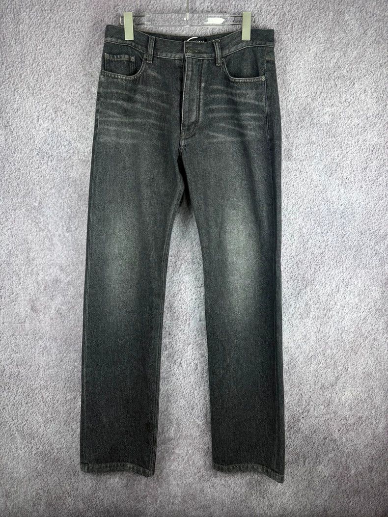 Balenciaga Balenciaga 22FW leather tag denim pants Size US 30 / EU 46 - 1 Thumbnail