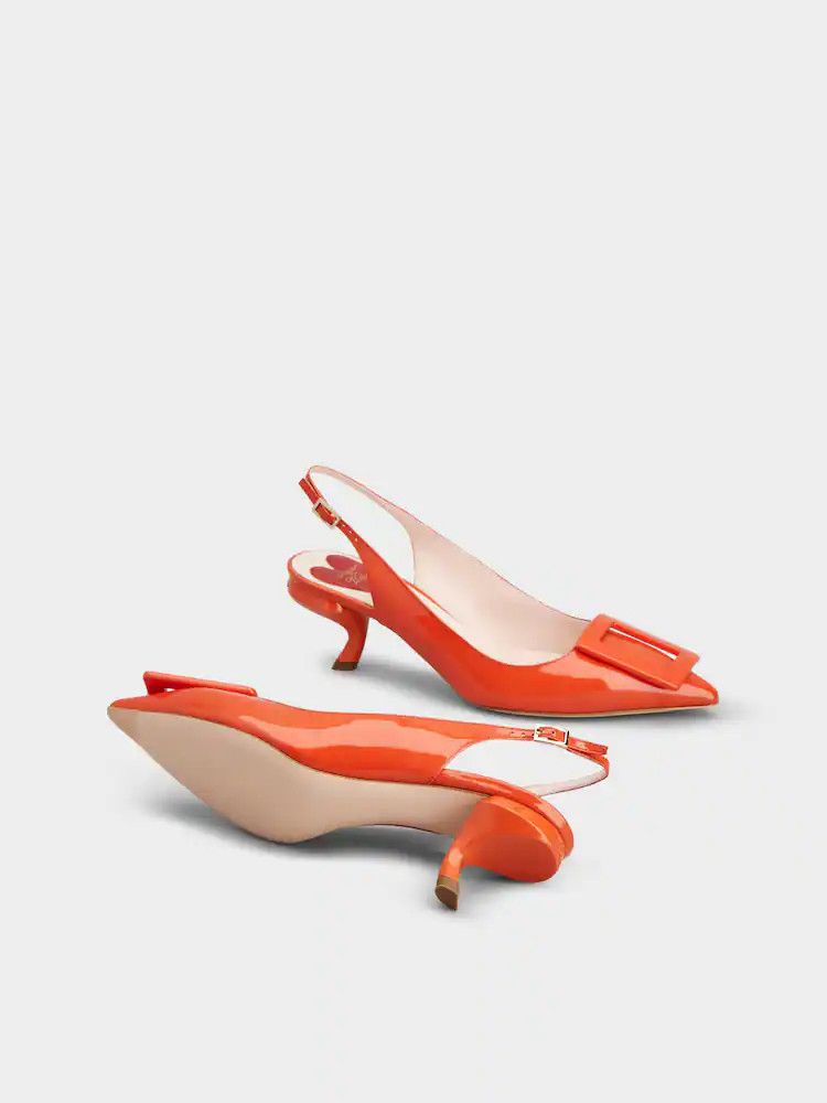 Roger Vivier o1s22i1n0824 Slingback Virgule Pumps in Red Size US 6 / IT 36 - 6 Thumbnail