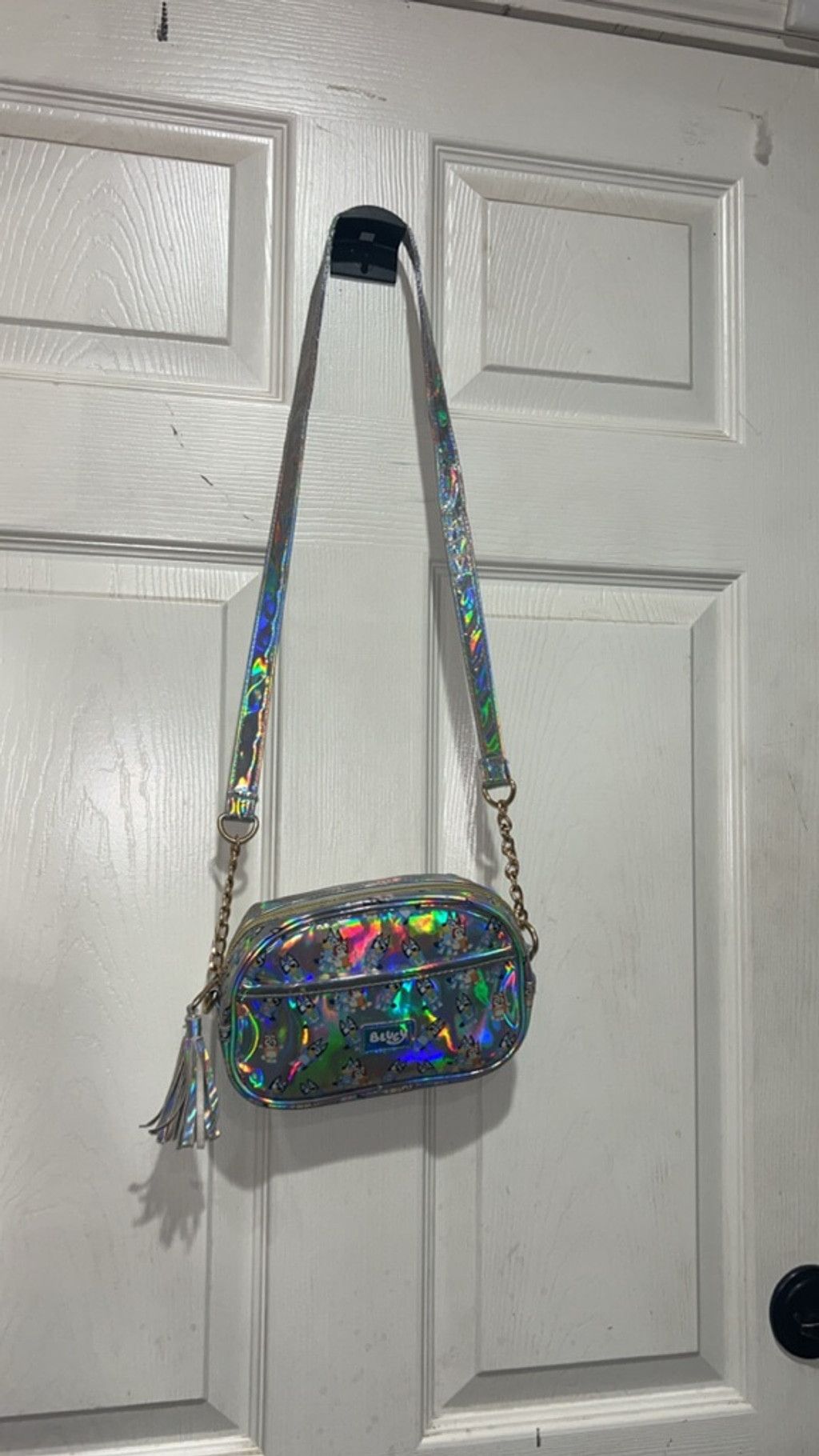 The Unbranded Brand bluey Crossbody Bag One Size Silver Bluey Holographic Size ONE SIZE - 3 Thumbnail