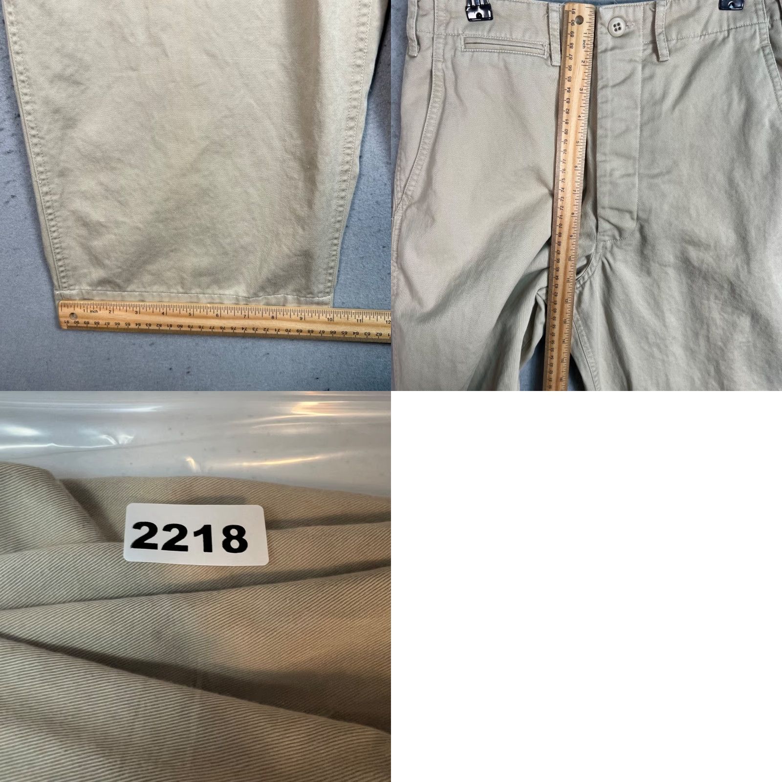 Ralph Lauren Ralph Lauren Womens Beige Cotton Wide Leg Pants Size 8 Chino Casual Size 30" / US 8 / IT 44 - 8 Thumbnail