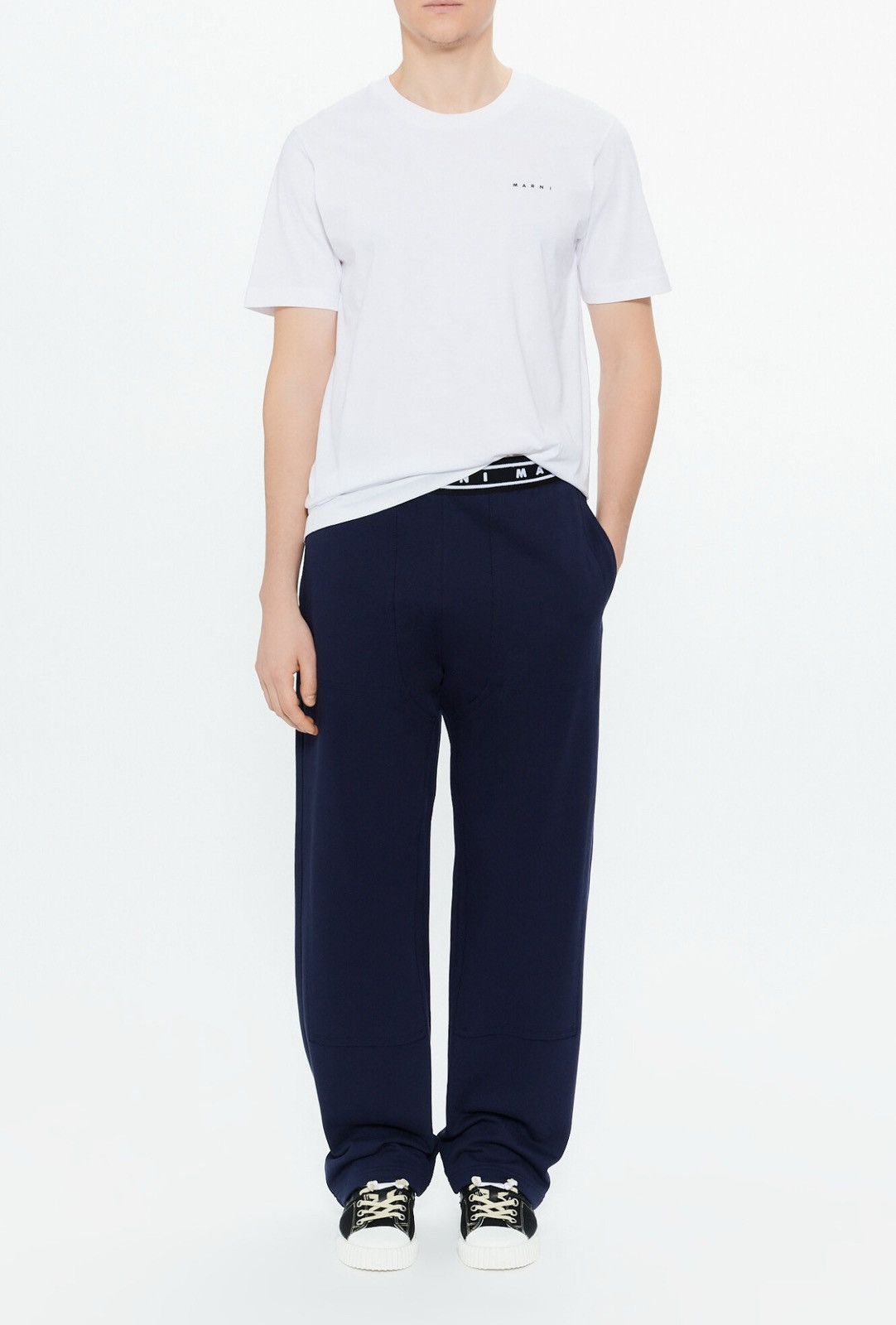 Marni Last Size Marni Cotton Logo Waistband Straight Pants Size US 38 / EU 54 - 4 Thumbnail