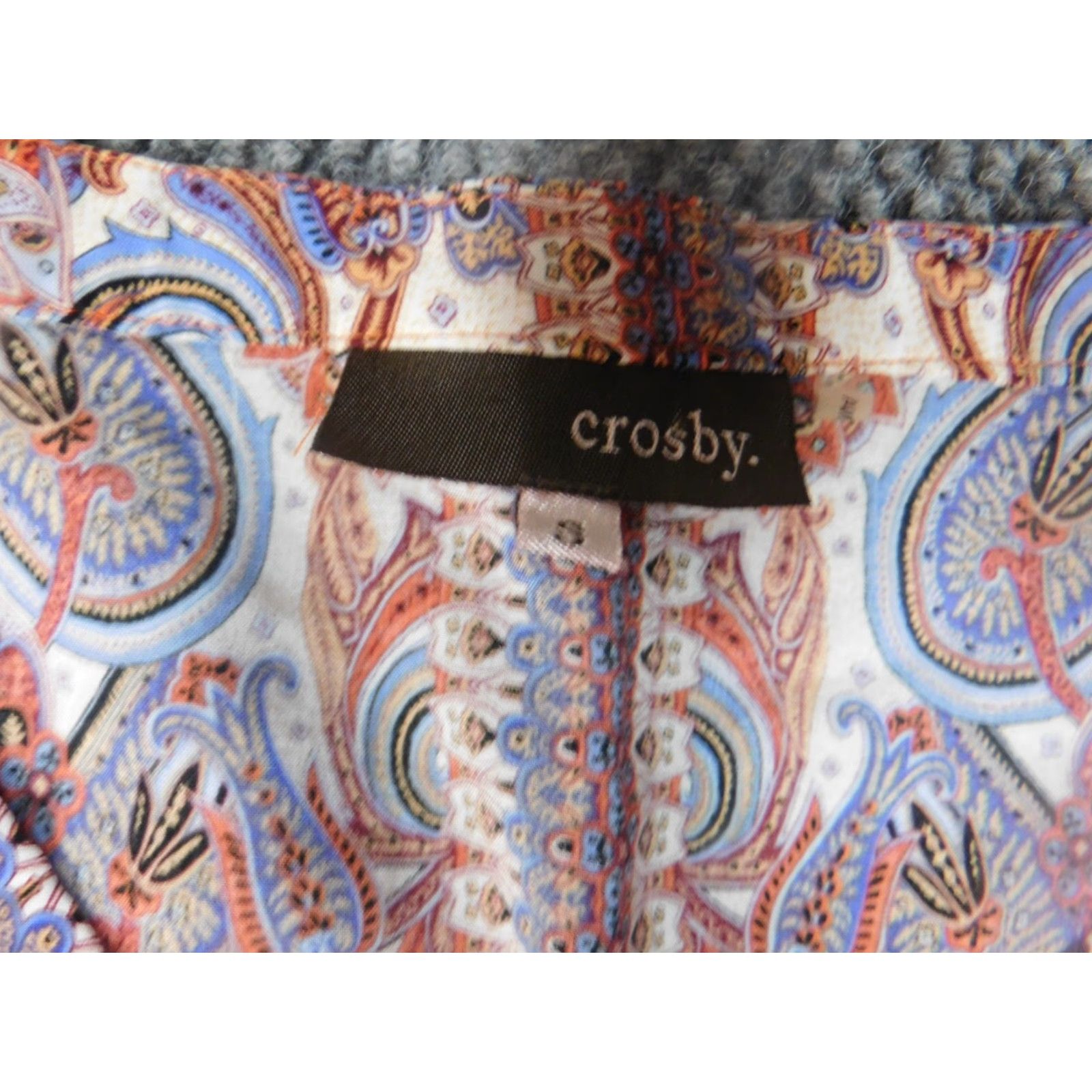 Vintage Crosby Womens Blouse S Red Floral Crew Neck Pullover Stretch Rayon Long Sleeve Regular Fit Button Casual Size S / US 4 / IT 40 - 4 Thumbnail