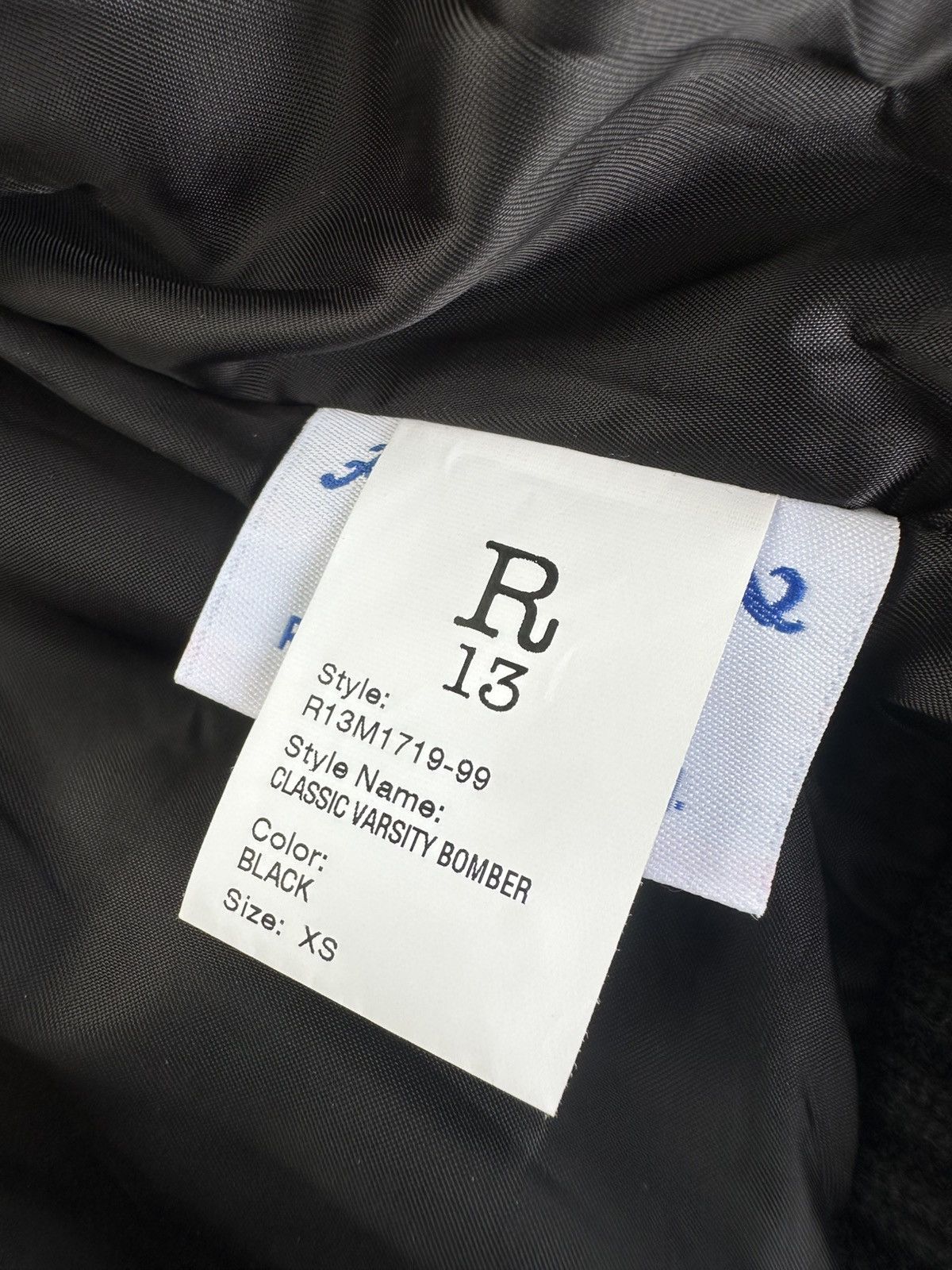 R13 R13 Varsity Bomber Leather Jacket Size XS / US 0-2 / IT 36-38 - 7 Thumbnail