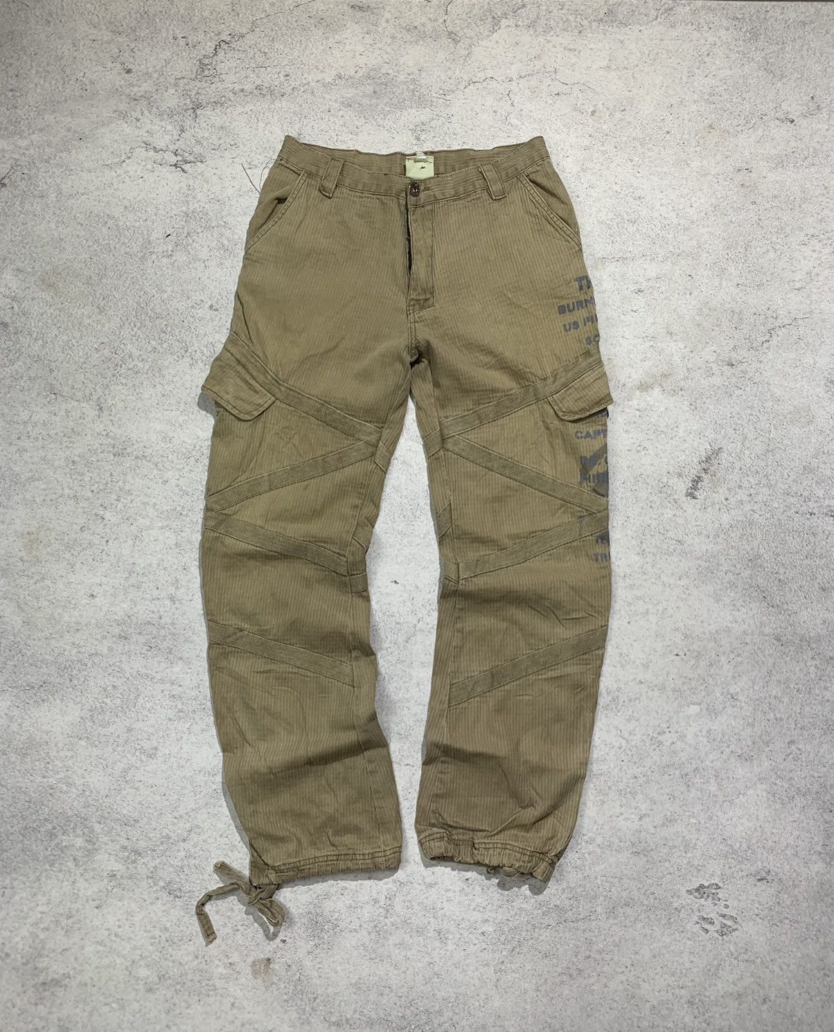If Six Was Nine × PPFM × Tornado Mart Xunglong poem panelled hidden cargo pants Size US 32 / EU 48 - 1 Thumbnail